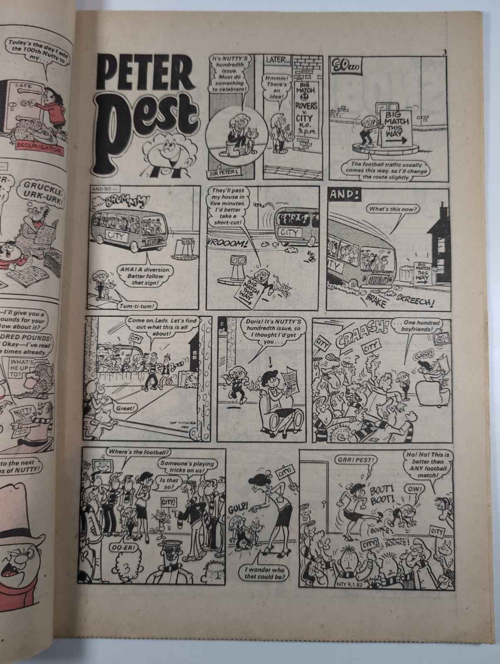 Nutty Comic Featuring Bananaman Issue No. 100 Jan 9th 1982 Vintage Retro Comic