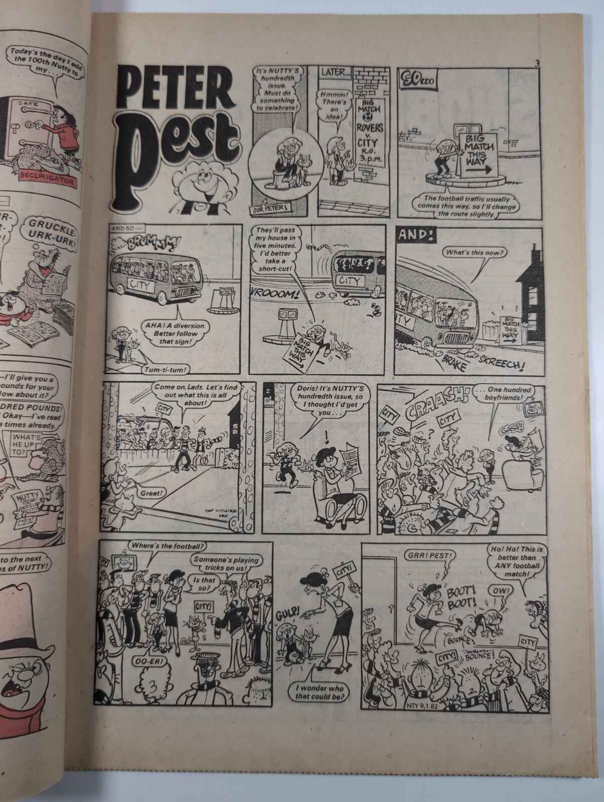 Nutty Comic Featuring Bananaman Issue No. 100 Jan 9th 1982 Vintage Retro Comic