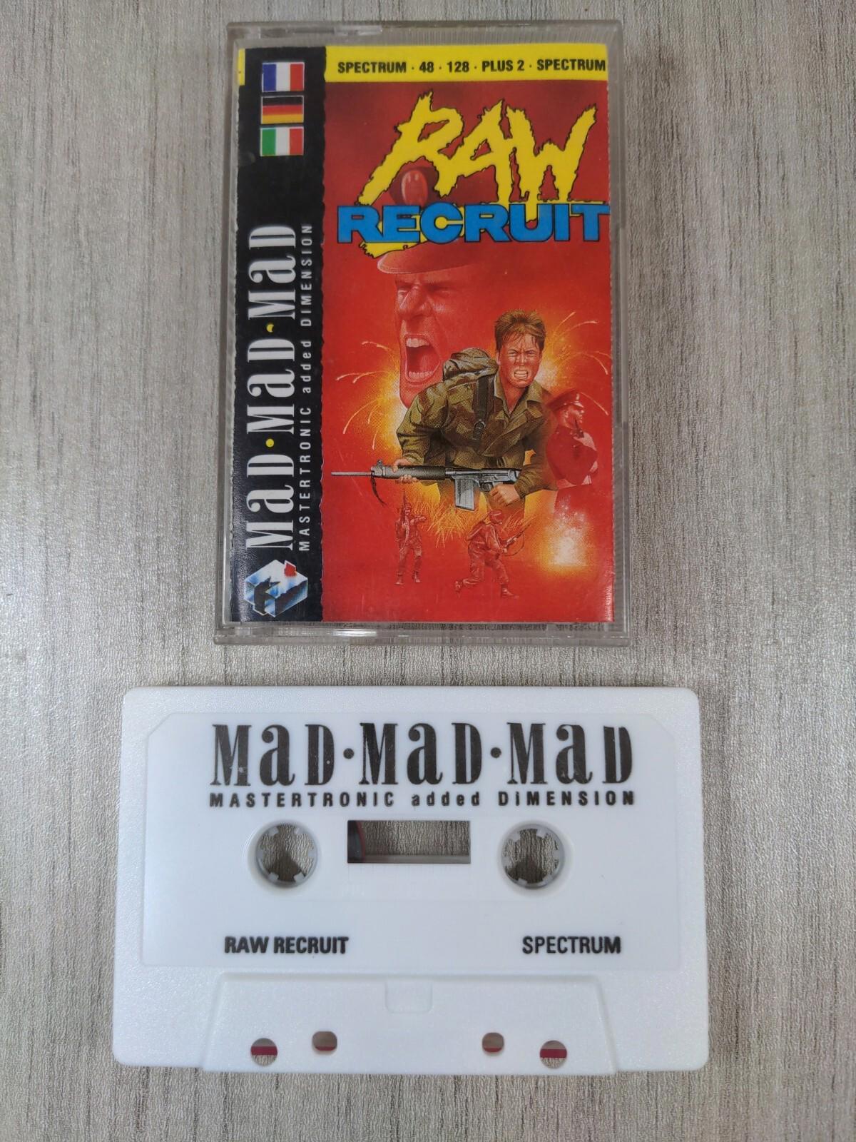 Raw Recruit  ZX Spectrum 48K 128K Plus 2 Video Game Cassette Tested & Working
