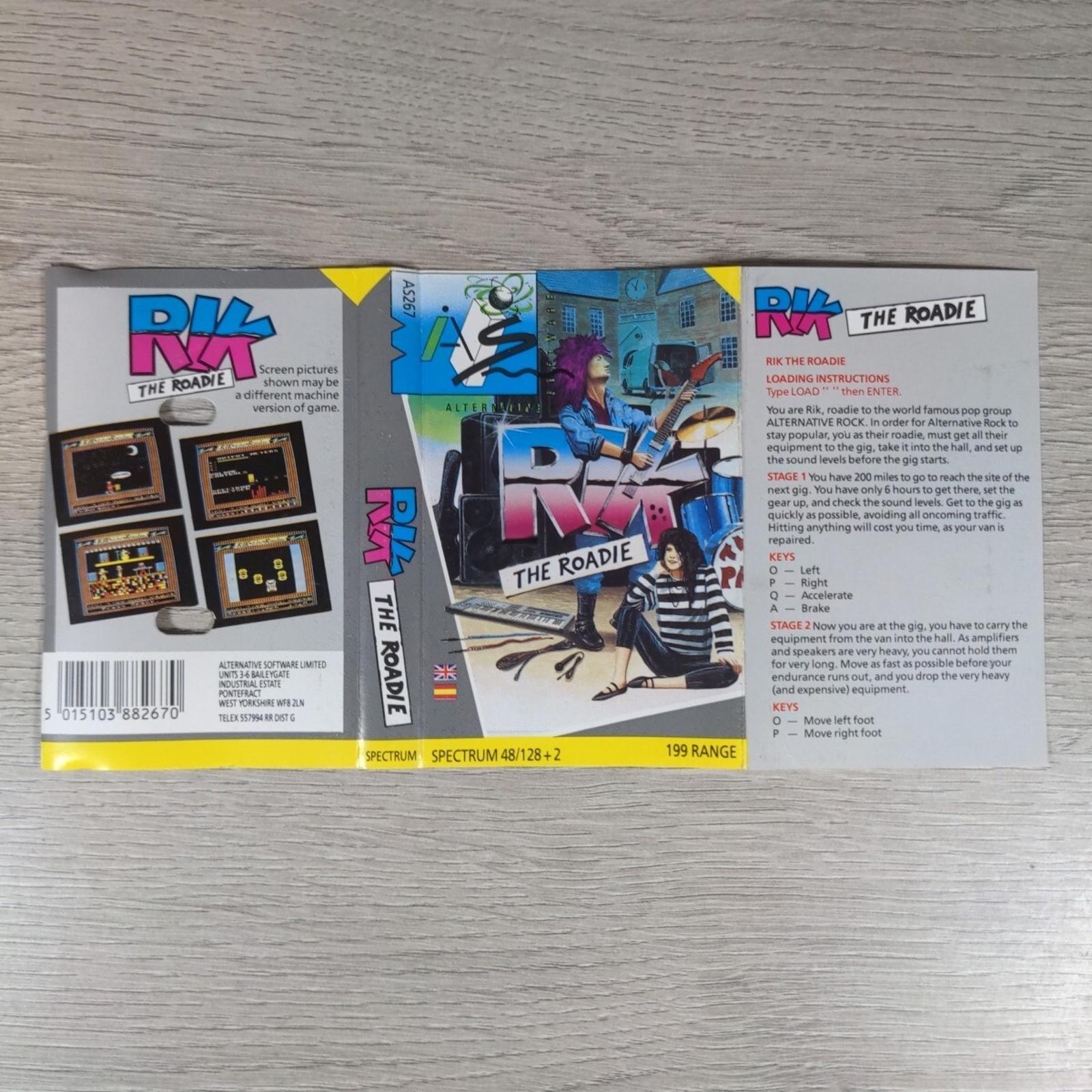 Rik The Roadie ZX Spectrum 48K 128K Game Cassette Tested & Working Vintage Game