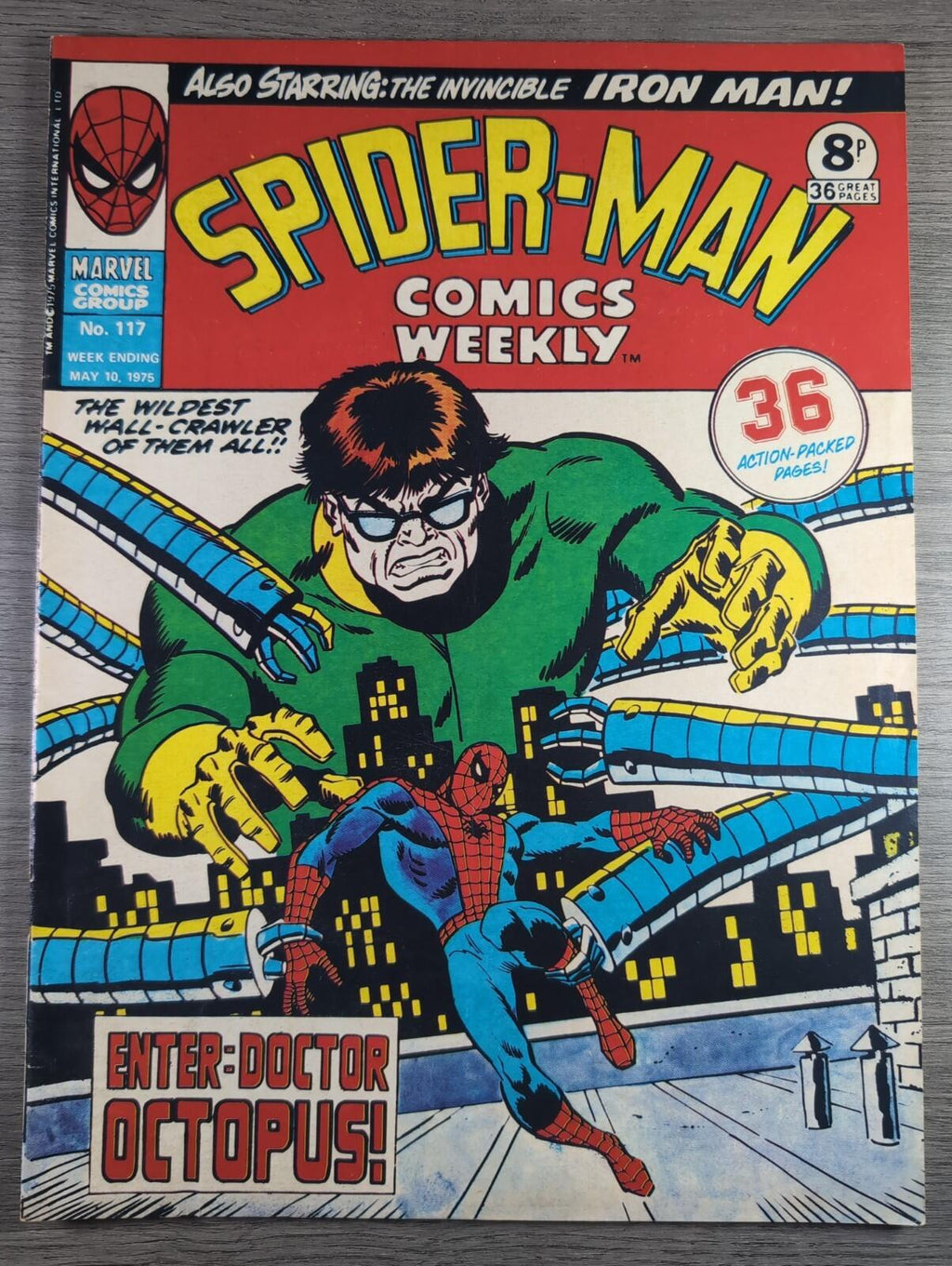 Spider-Man Comics Weekly No 117 Marvel Comics UK 10th May 1975 Vintage Comic
