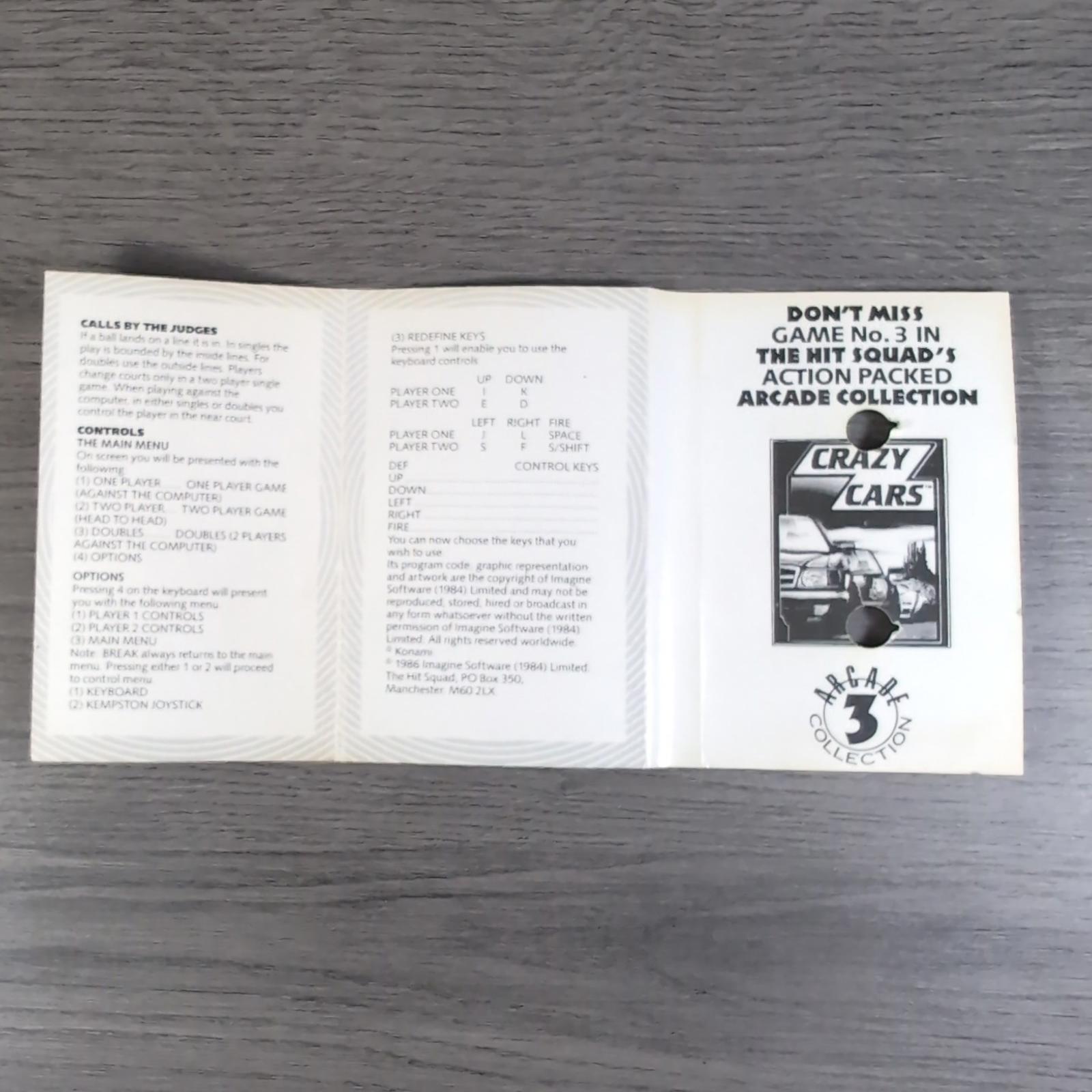 Tennis ZX Spectrum 48/128K Konami - The Hit Squad Game Cassette Tested & Working