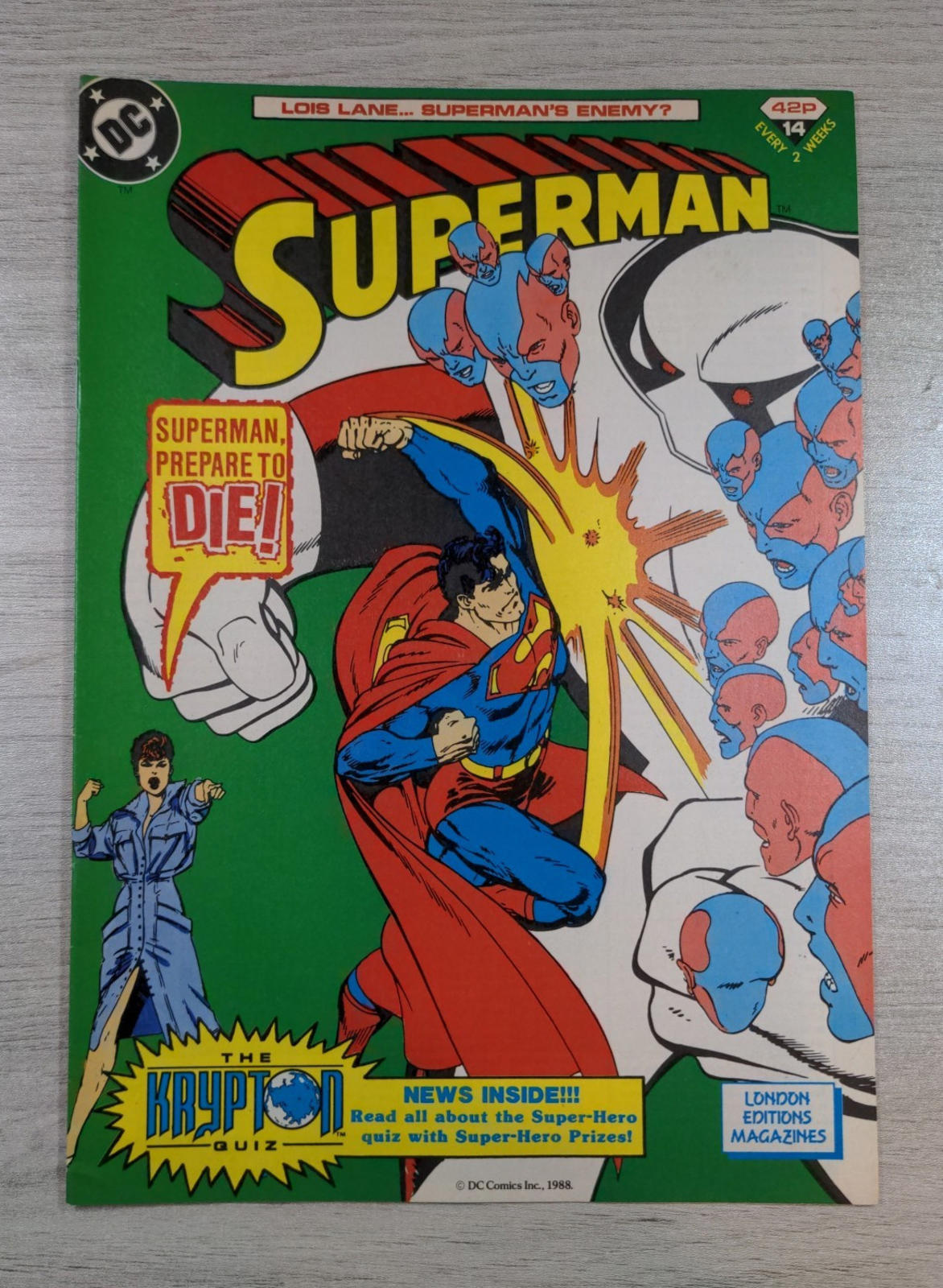 DC Comics Superman Issue No #14 1988 Vintage Comic