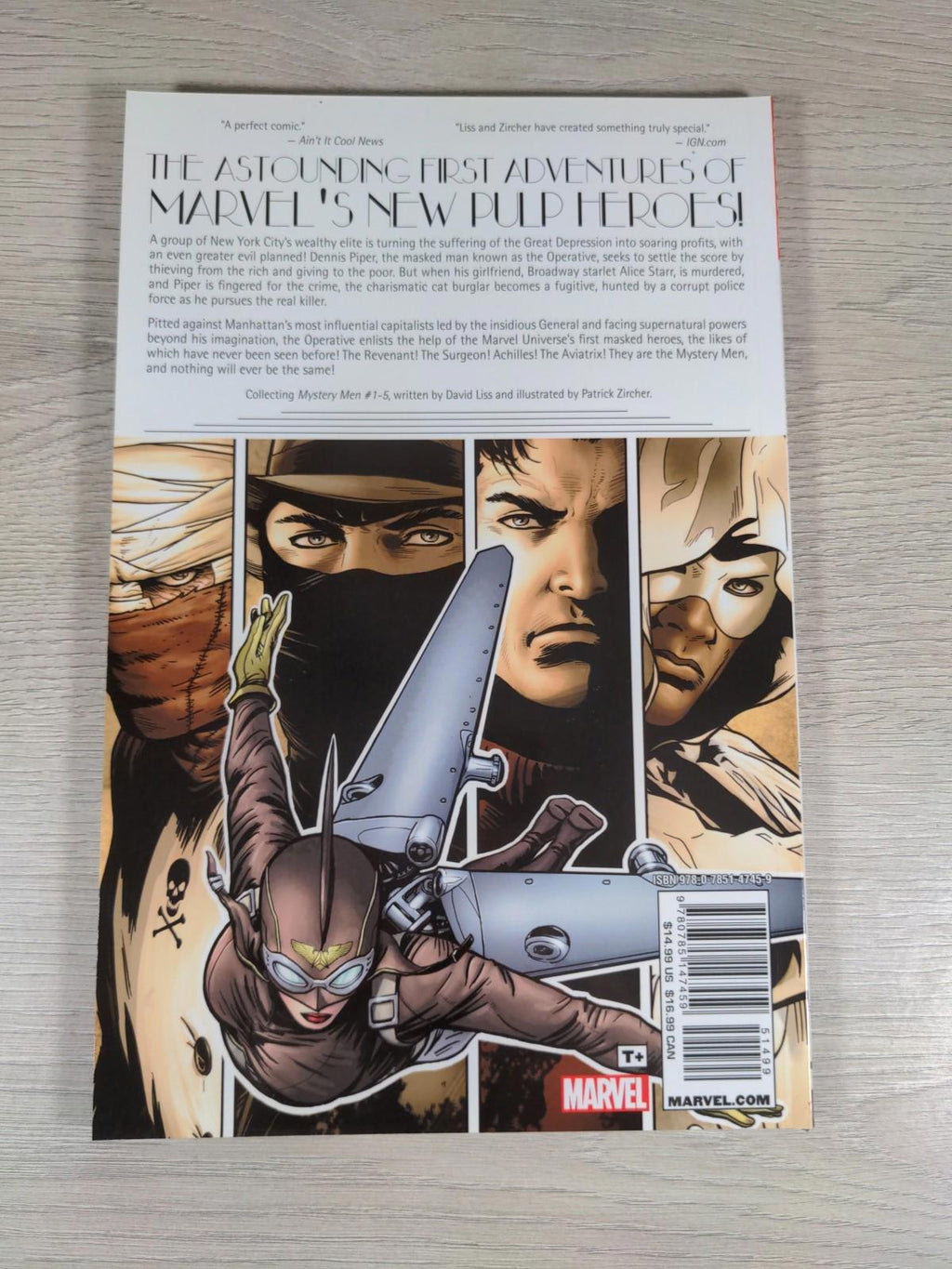 Mystery Men by David Liss Marvel Paperback Comic Book 2012