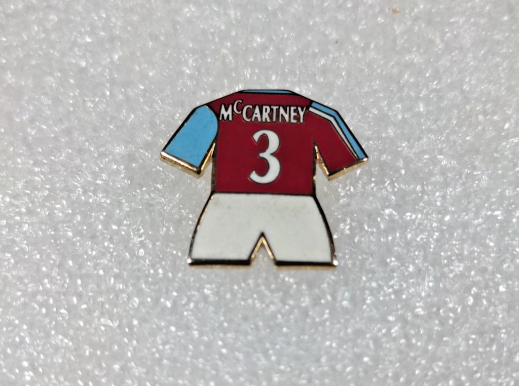West Ham United  Football Club McCartney No3 Shirt Enamel Pin Badge - Retrorama UK