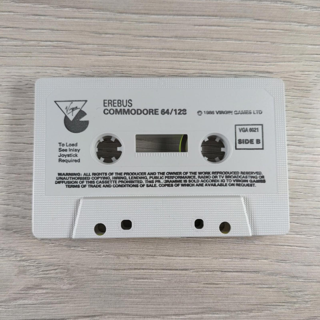 Erebus Commodore 64 C64 Game Cassette Tested & Working - Vintage Video Game - Retrorama UK