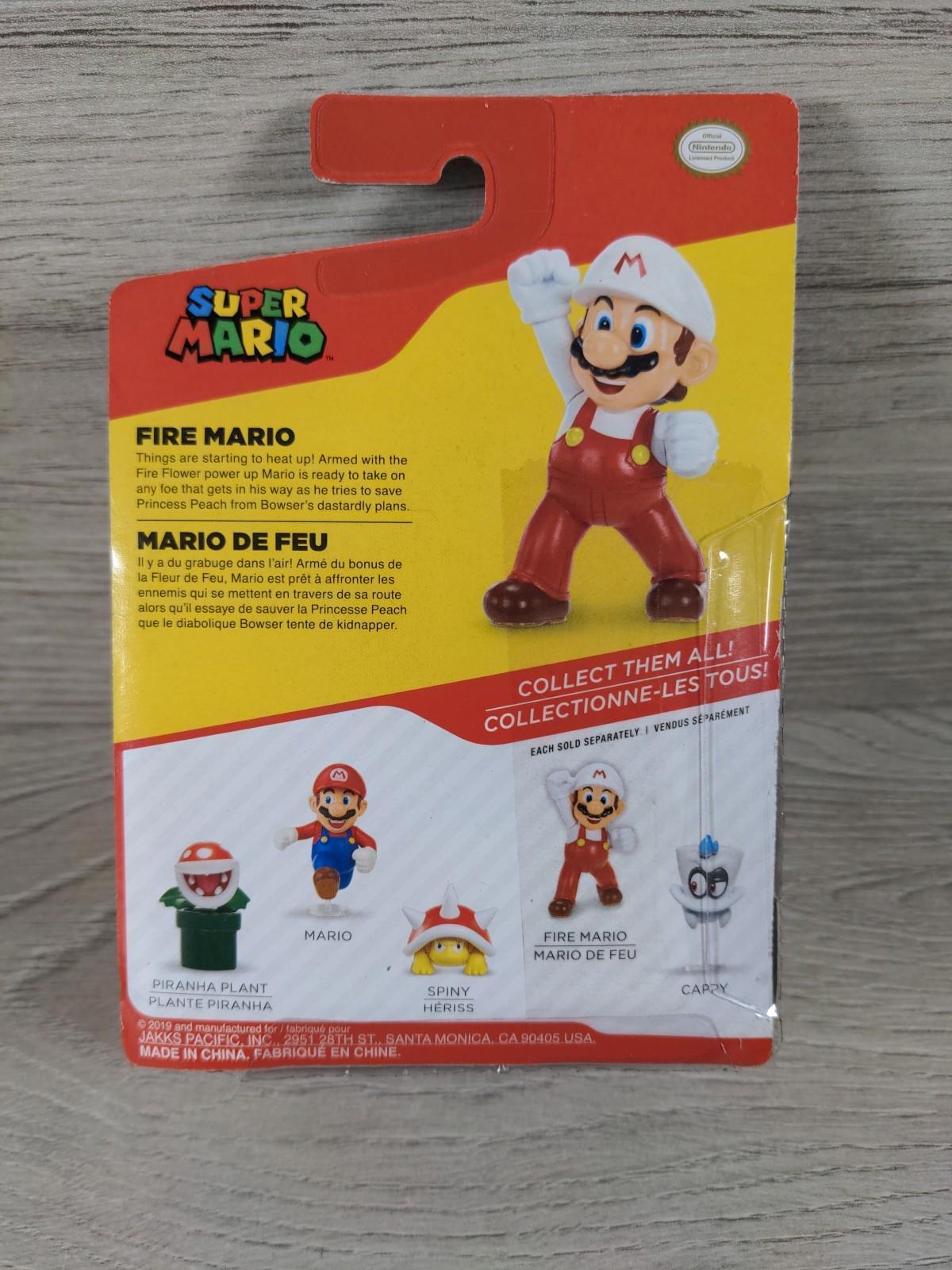 Super Mario - Fire Mario 6cm Action Figure Jakks Pacific - Factory Sealed Pack