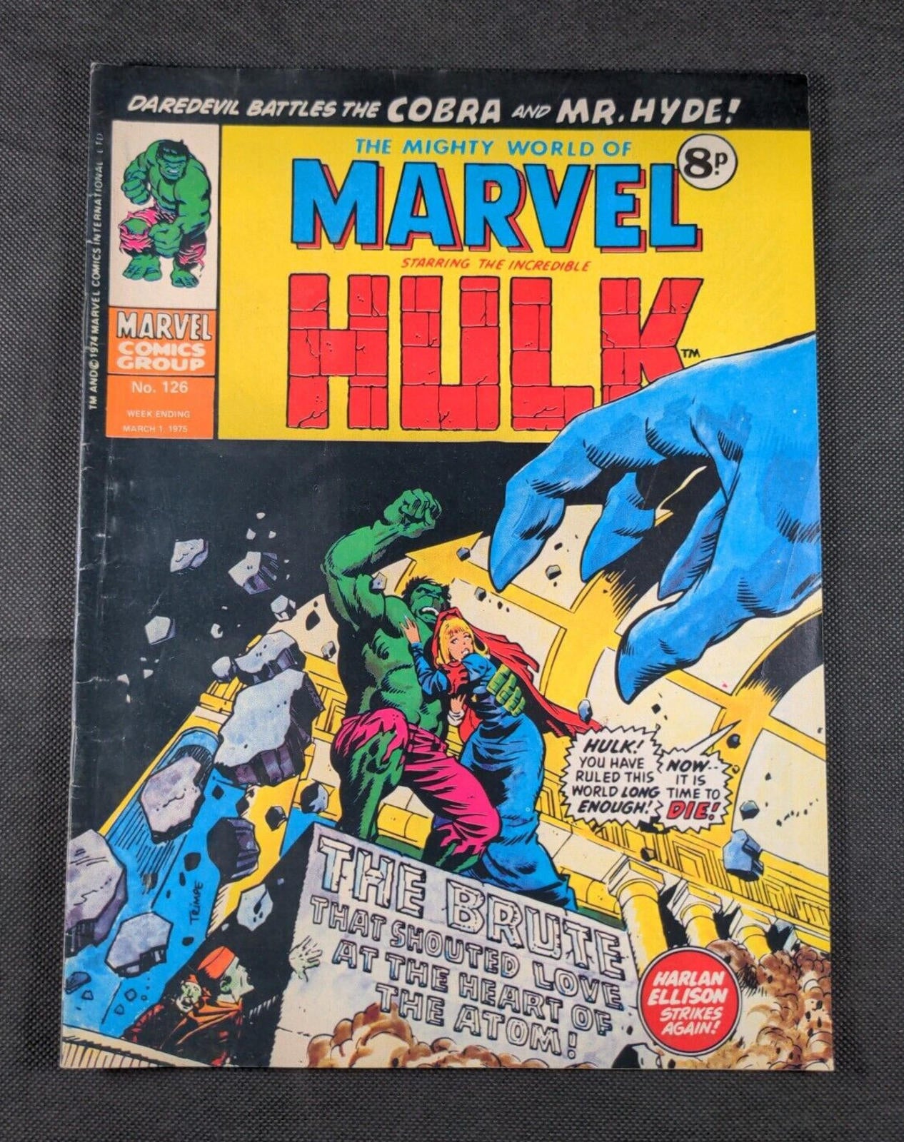 Mighty World of Marvel: Issue No 126 March 1975 Vintage Marvel UK Comic