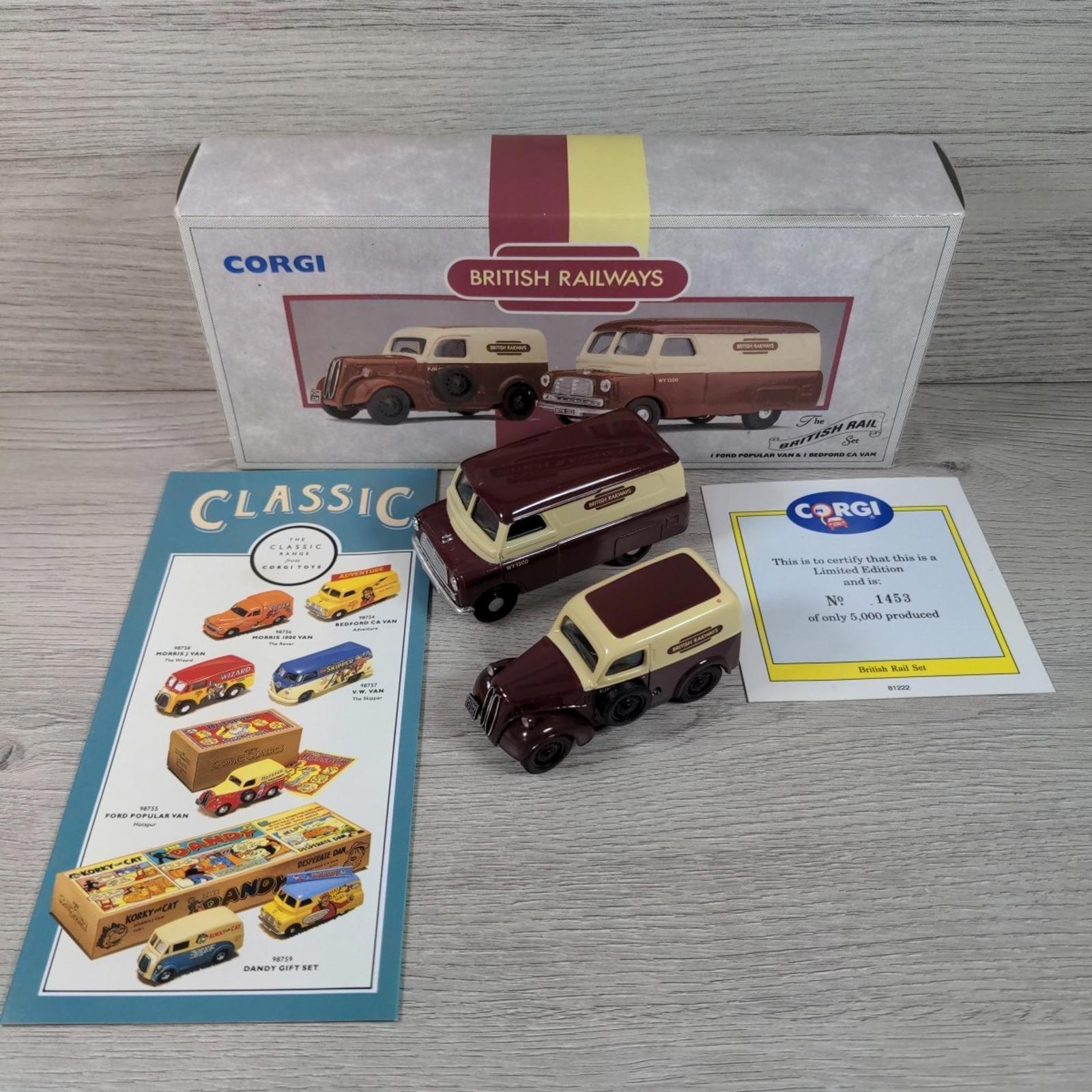 Corgi Classic Commercials The British Rail Set Ford Popular Van & Bedford CA Van
