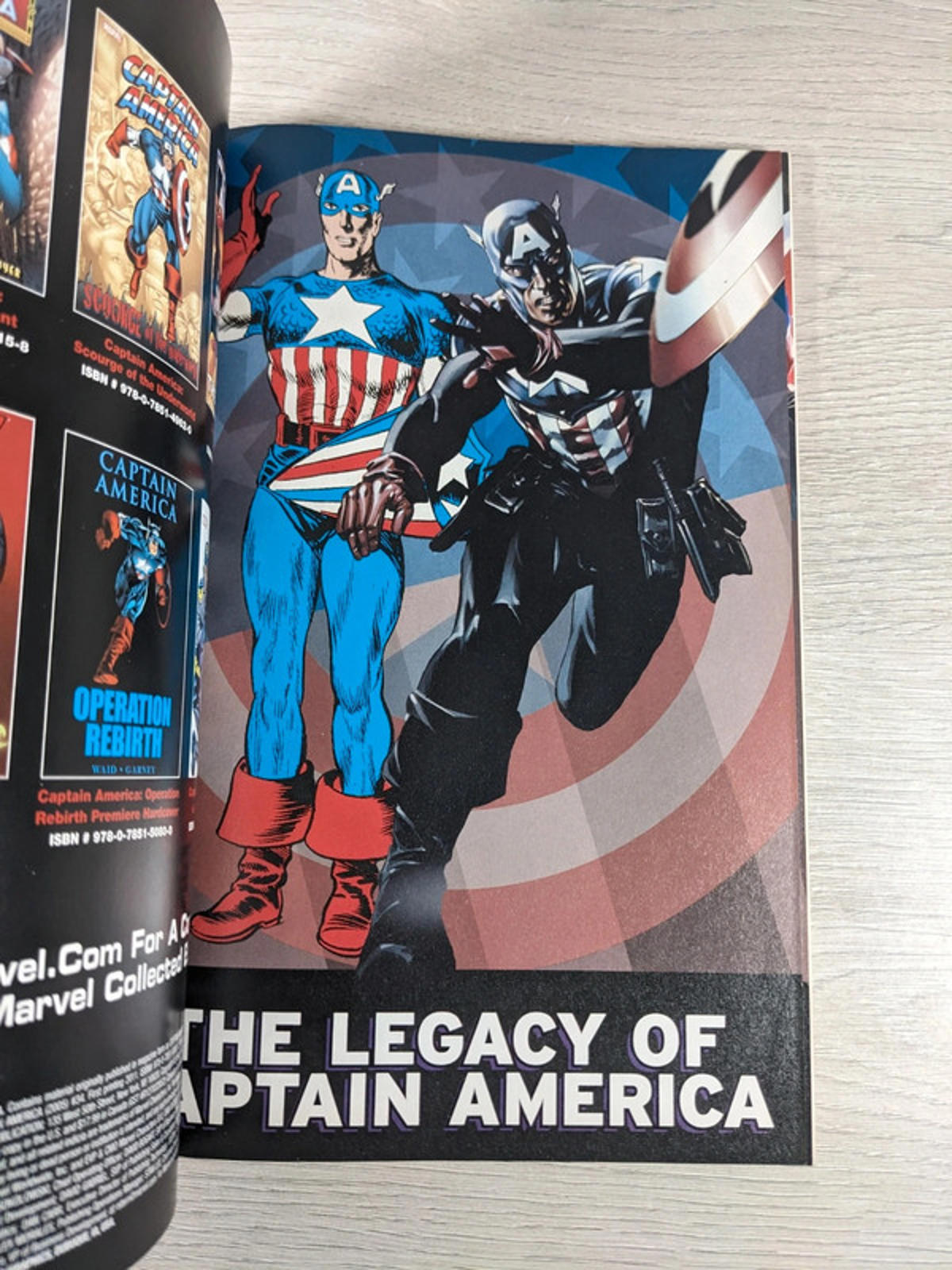 Captain America: The Legacy Of Captain America by Joe Simon Marvel Comic Book
