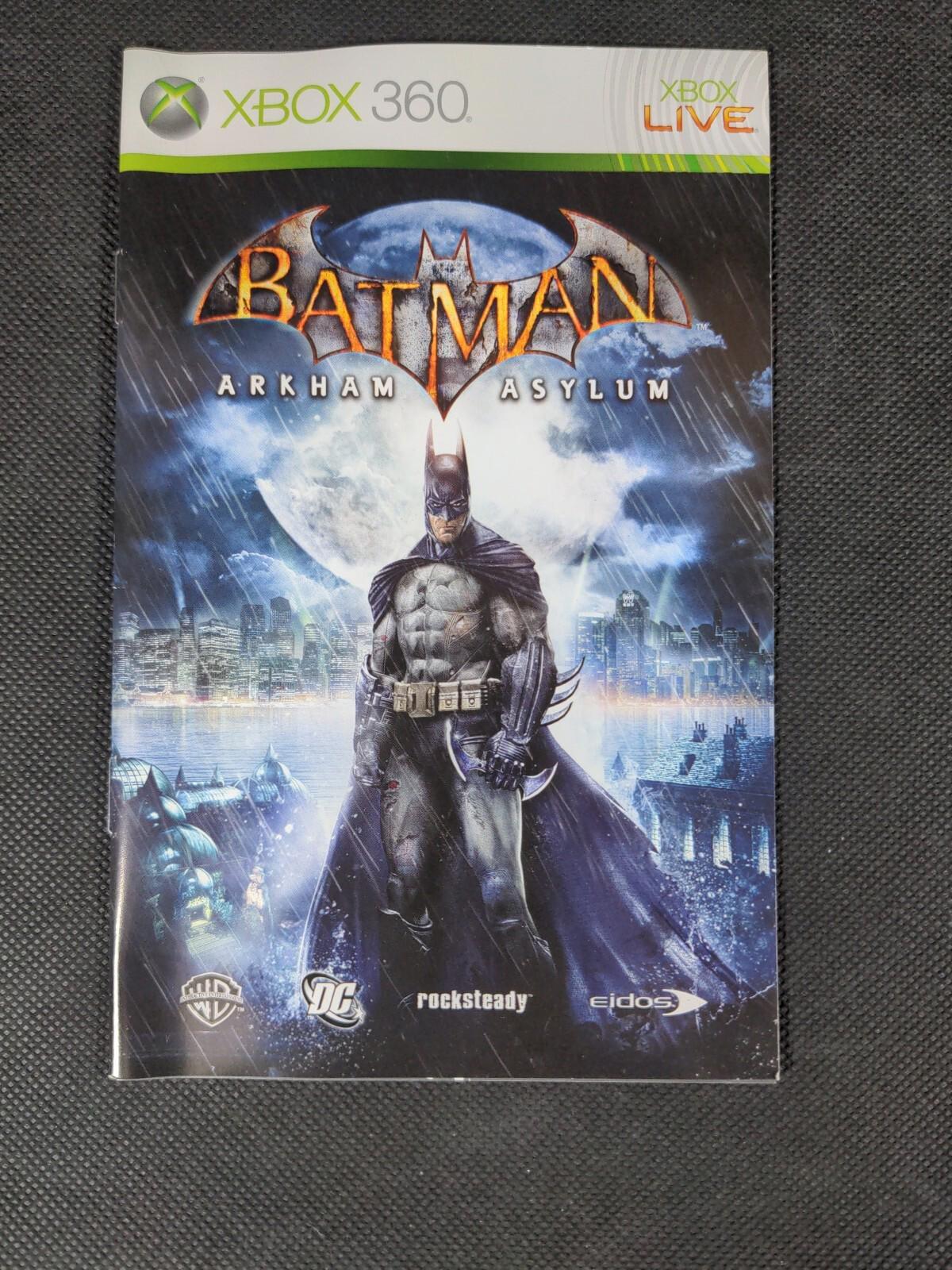 Batman Arkham Asylum Xbox 360 Game + Manual Tested & Working