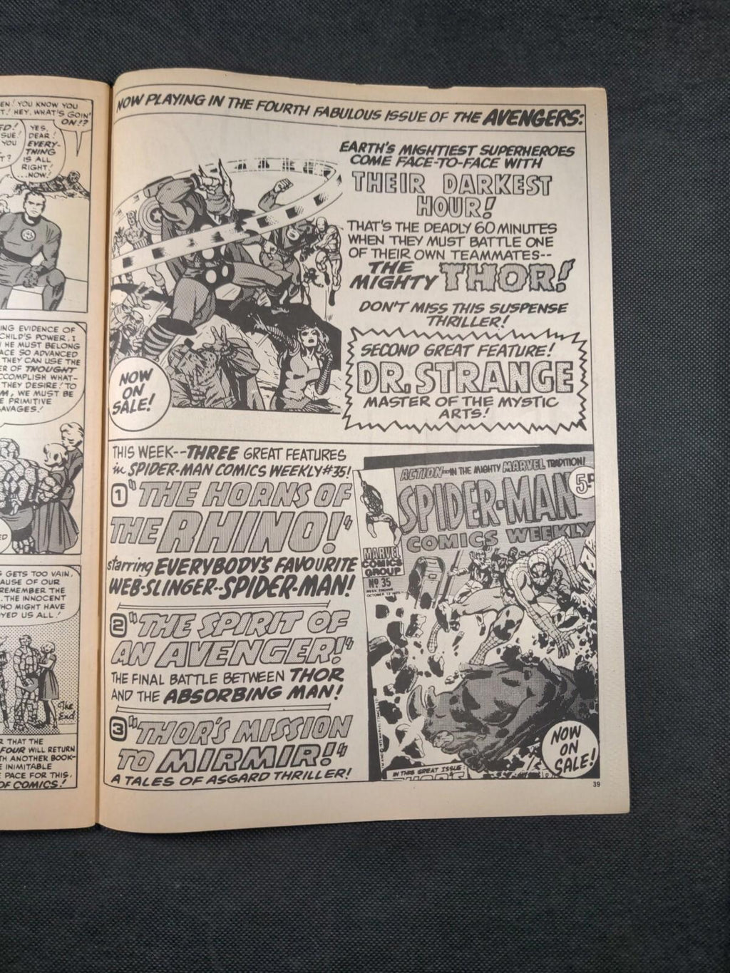 Mighty World of Marvel Issue No 54 October 1973  Marvel UK - Vintage Comic - Retrorama UK