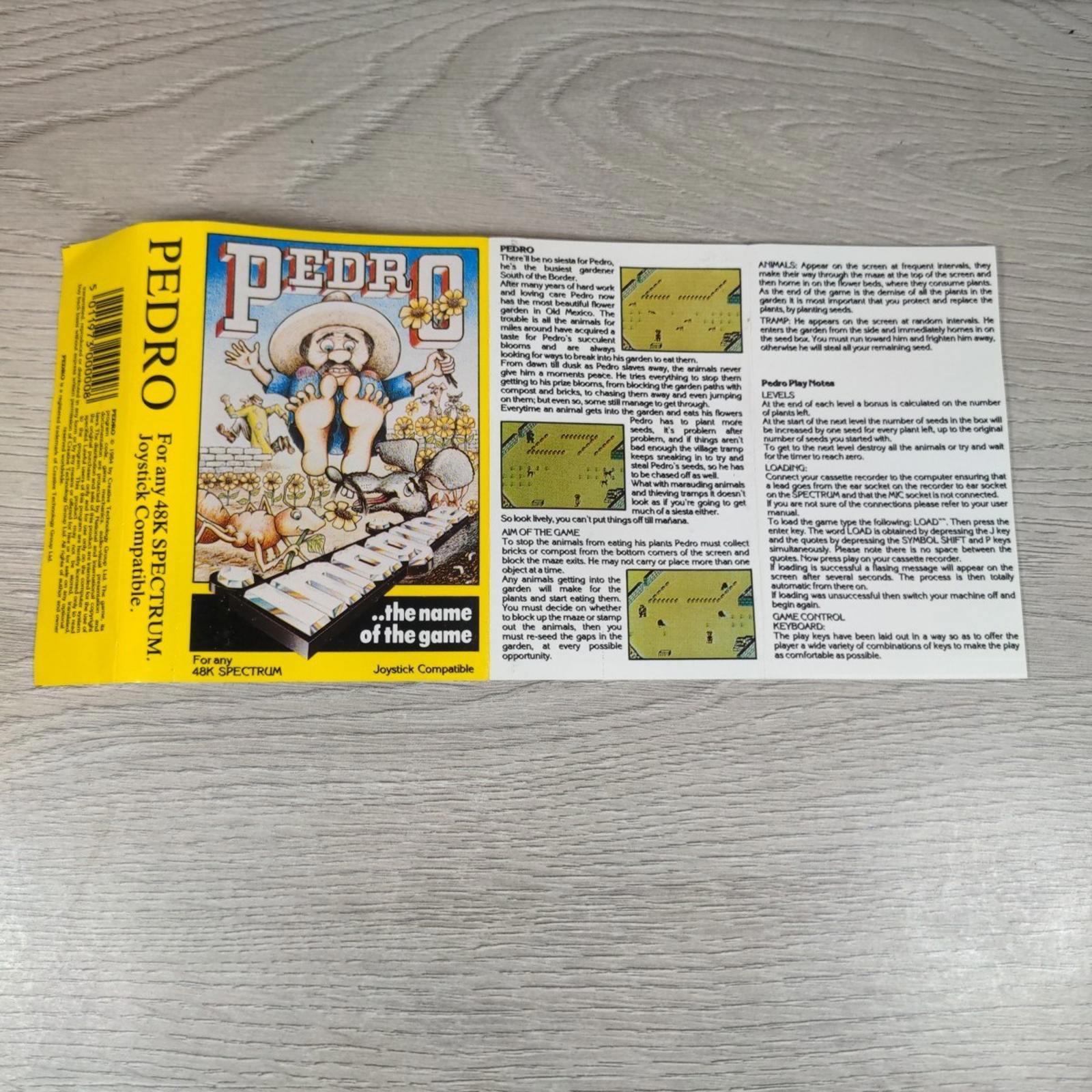 Pedro ZX Spectrum 48K Game Cassette Imagine Tested & Working