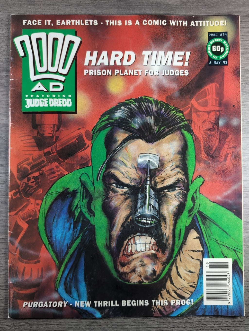 2000AD Prog 834 Featuring Judge Dredd Comic 8th May 1993 Vintage Retro Comic