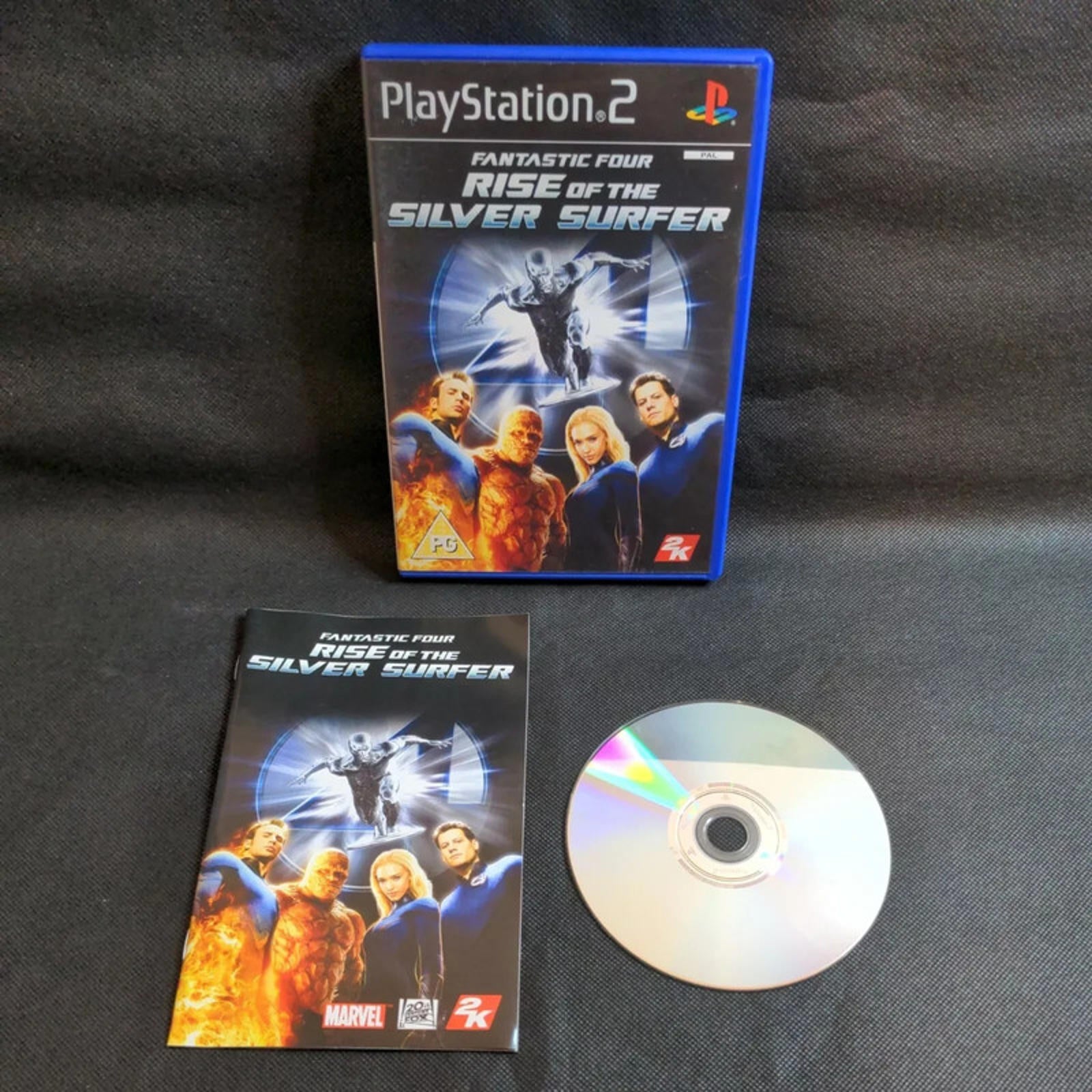 Fantastic Four Rise Of The Silver Surfer PlayStation 2 PS2 Game & Manual