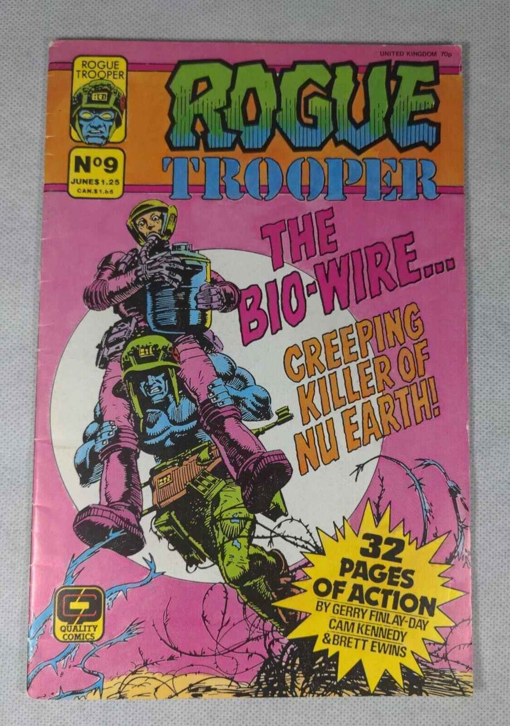Quality Comics: Rogue Trooper The Bio Wire #9 Vintage Comic 1986
