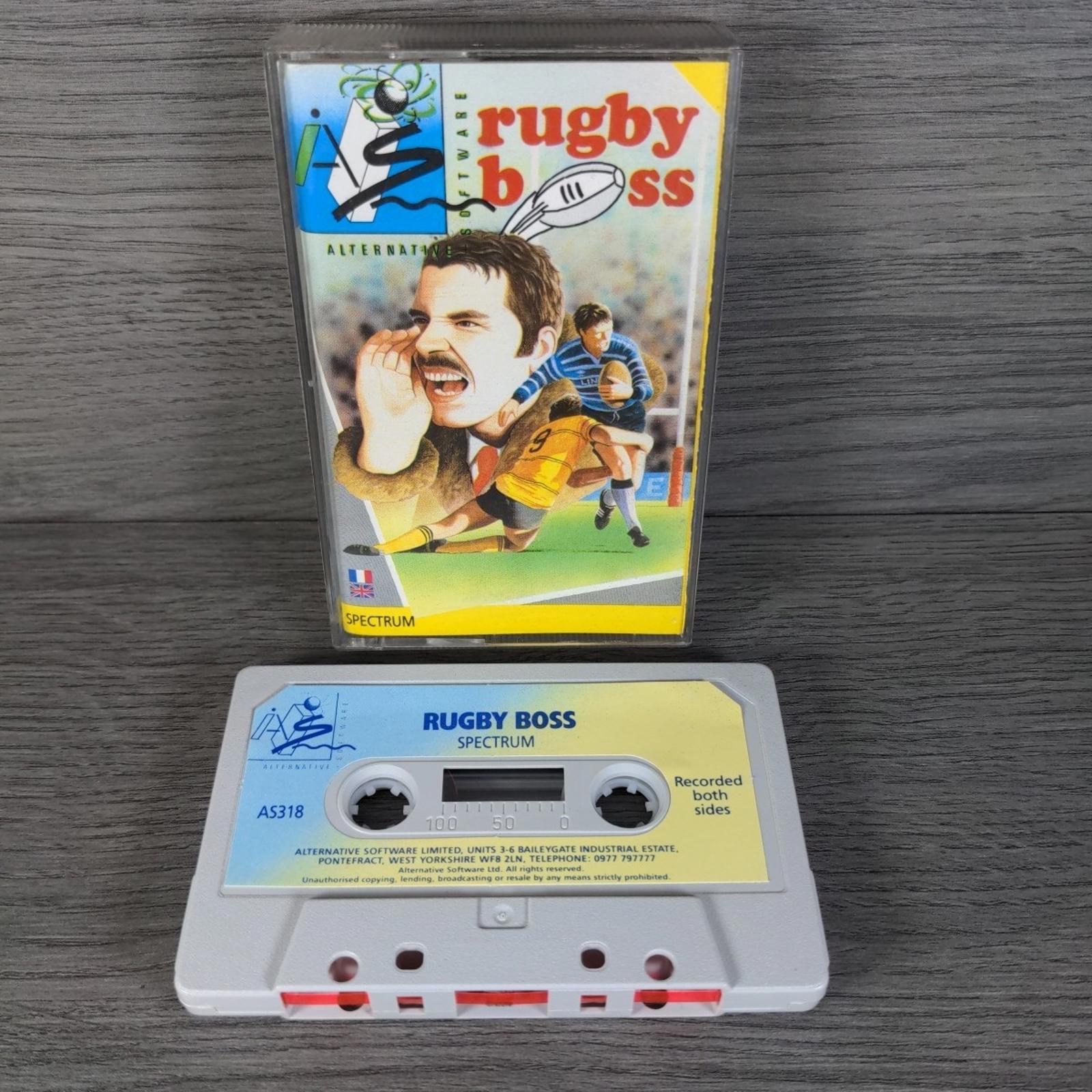 Rugby Boss ZX Spectrum 48/128K Game Cassette Tested & Working