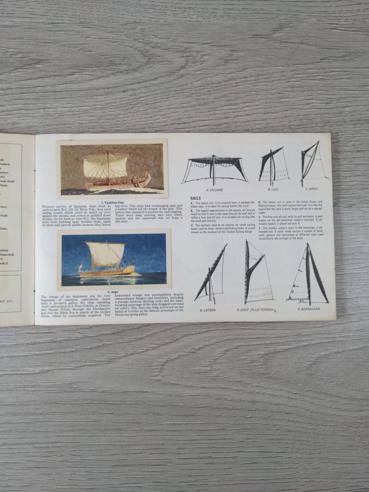 Brooke Bond Tea Cards: The Saga Of Ships Album Complete With All Cards In Set
