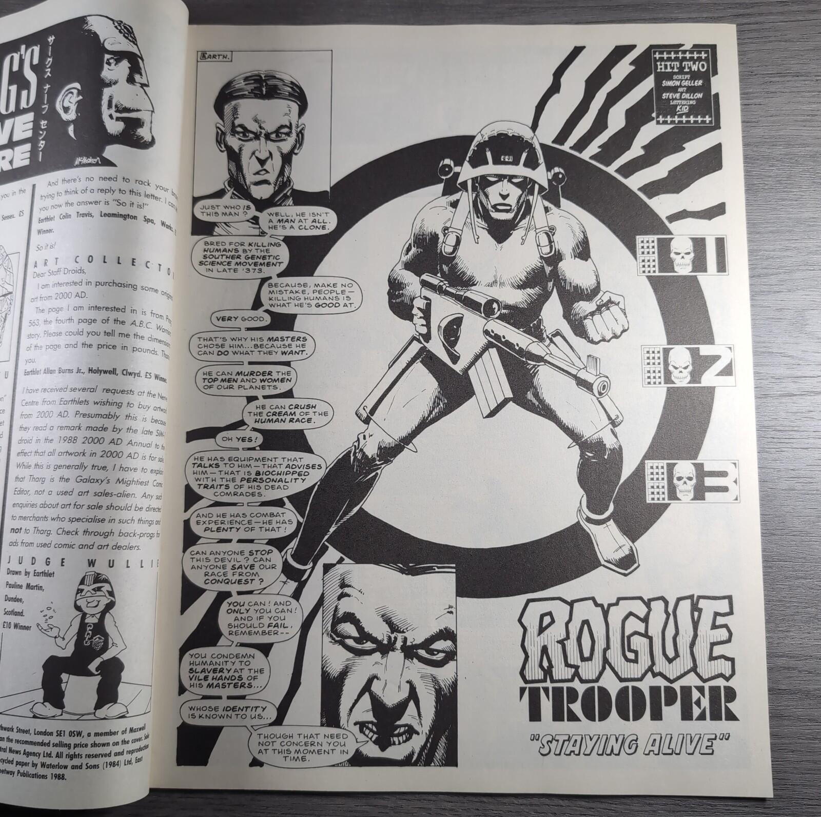 2000AD Prog 572 Featuring Judge Dredd 30th April 1988 Vintage Comic