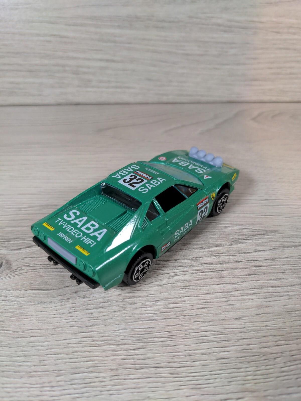 Burago Green Ferrari 308 GBT Model No 4117  1:43 Scale Diecast Car - Retrorama UK