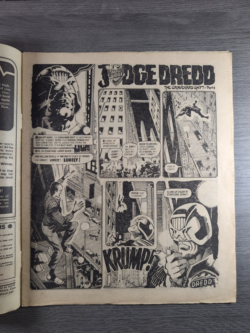2000AD Prog 336 Featuring Judge Dredd Comic 1st Oct 1983 Vintage Retro Comic