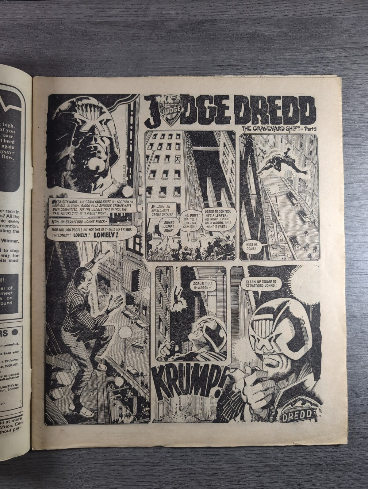 2000AD Prog 336 Featuring Judge Dredd Comic 1st Oct 1983 Vintage Retro Comic