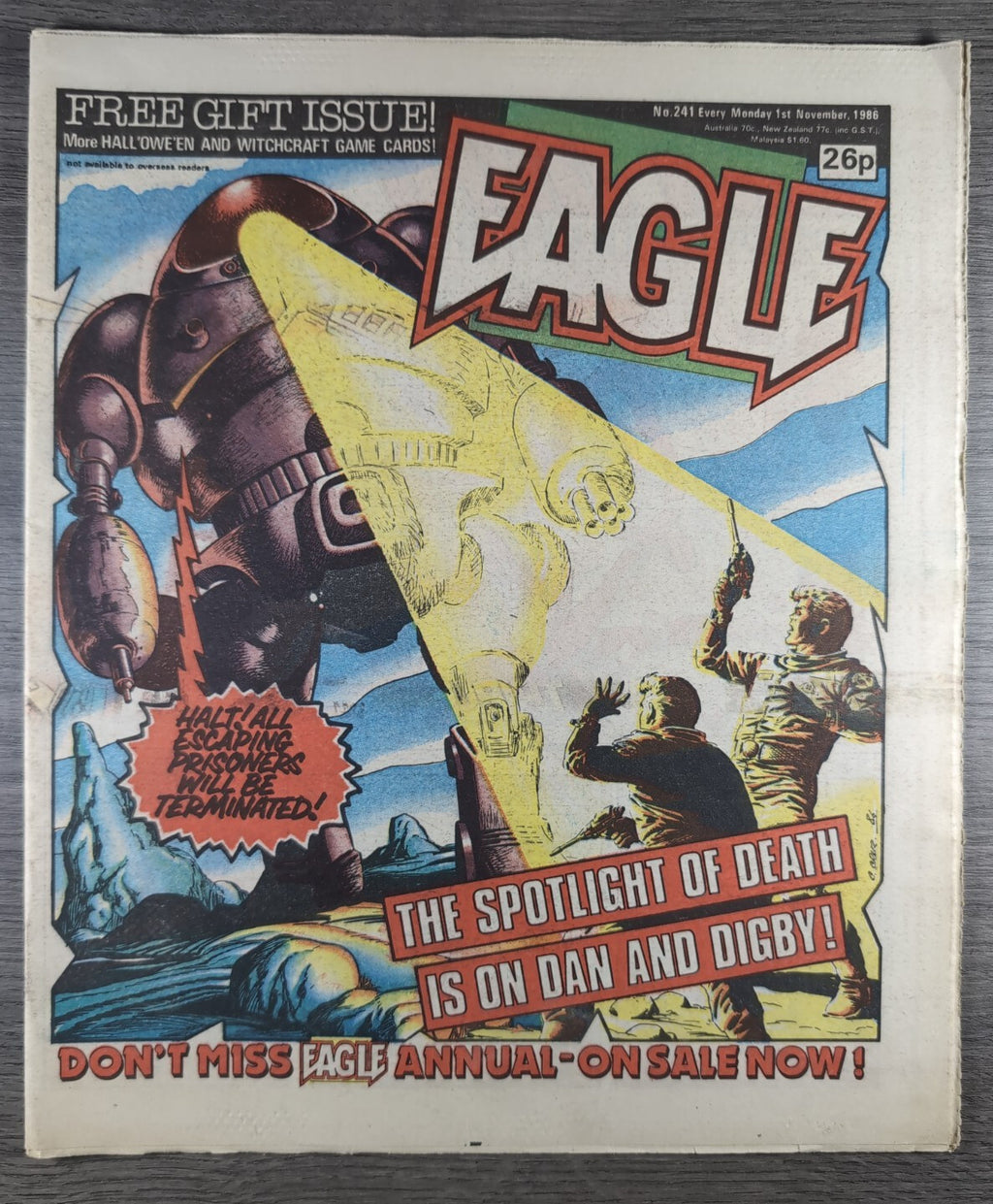 Eagle Comic Issue No. 241 1st November 1986 Vintage Retro UK Comic