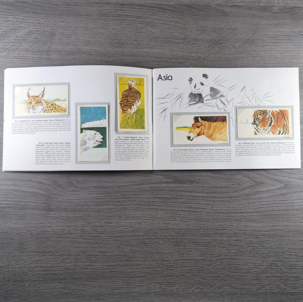 Brooke Bond Tea Picture Cards Album Vanishing Wildlife Complete Set