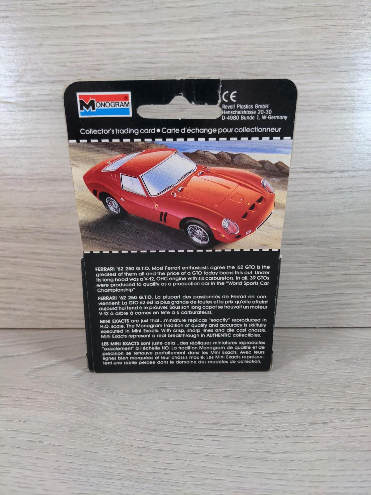 Monogram Mini Exacts 62 Ferrari 250 GTO No 2030 Diecast Model Car 1:87 H.O Scale