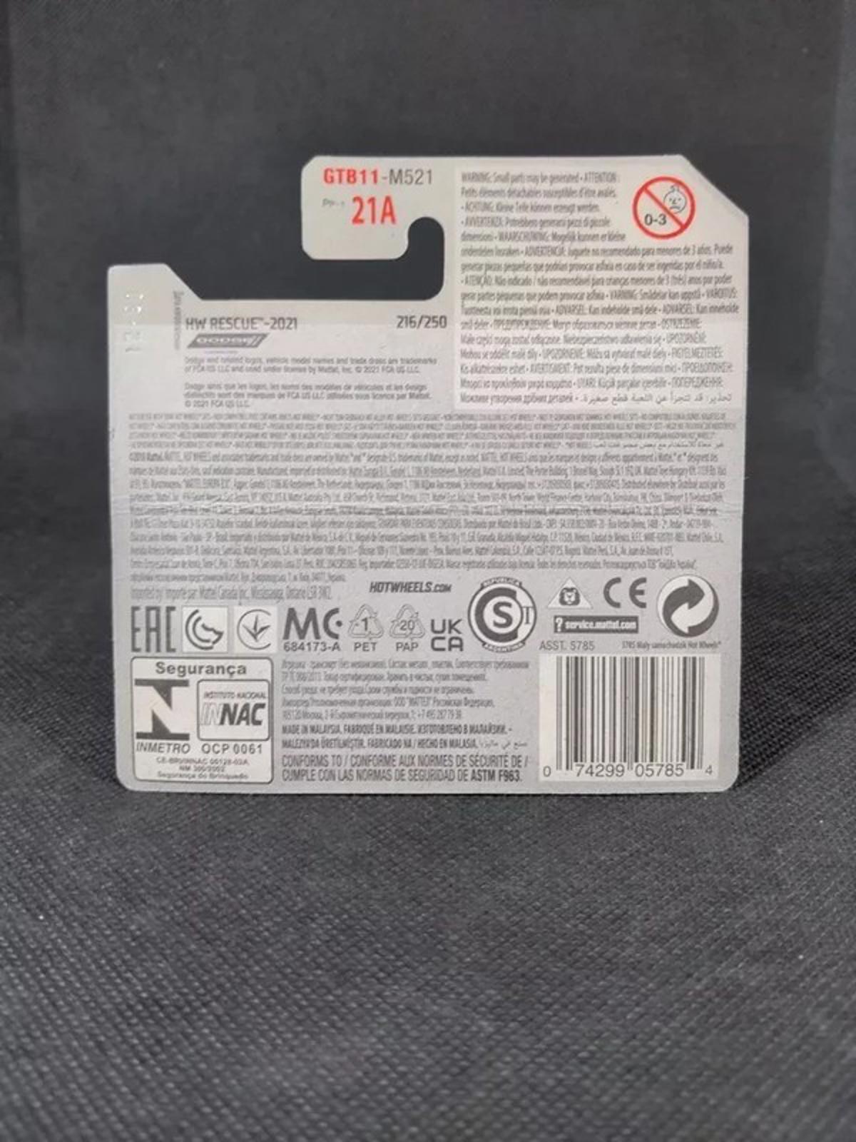Hot Wheels Doge Charger Drift 5/10 HW Rescue 2021 Number 216/250 Diecast Car - Retrorama UK
