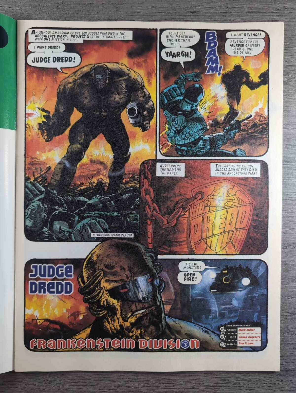 2000AD Prog 870 Featuring Judge Dredd Comic 14th Jan 1994 Vintage Retro Comic