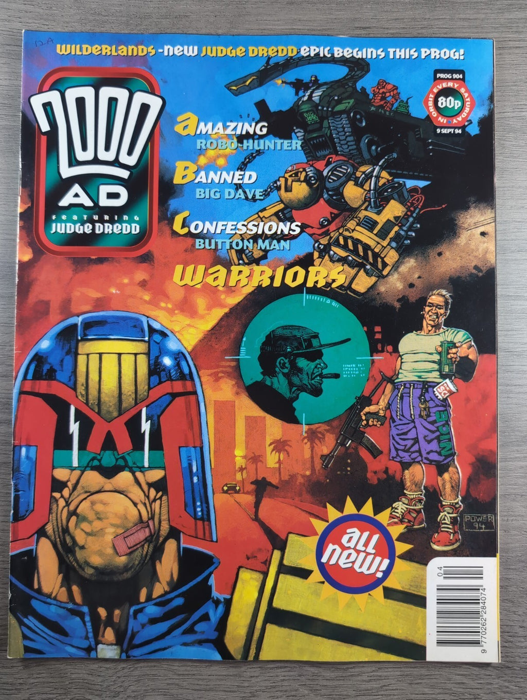 2000AD Prog 904 Featuring Judge Dredd Comic 9th Sept 1994 Vintage Retro Comic