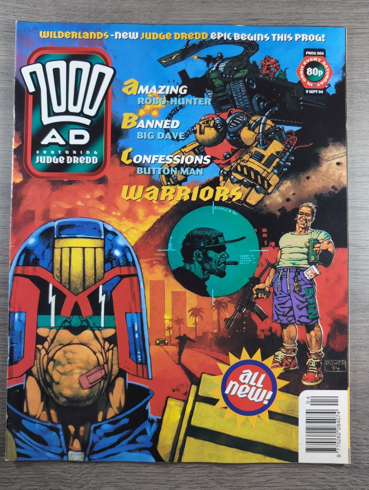 2000AD Prog 904 Featuring Judge Dredd Comic 9th Sept 1994 Vintage Retro Comic