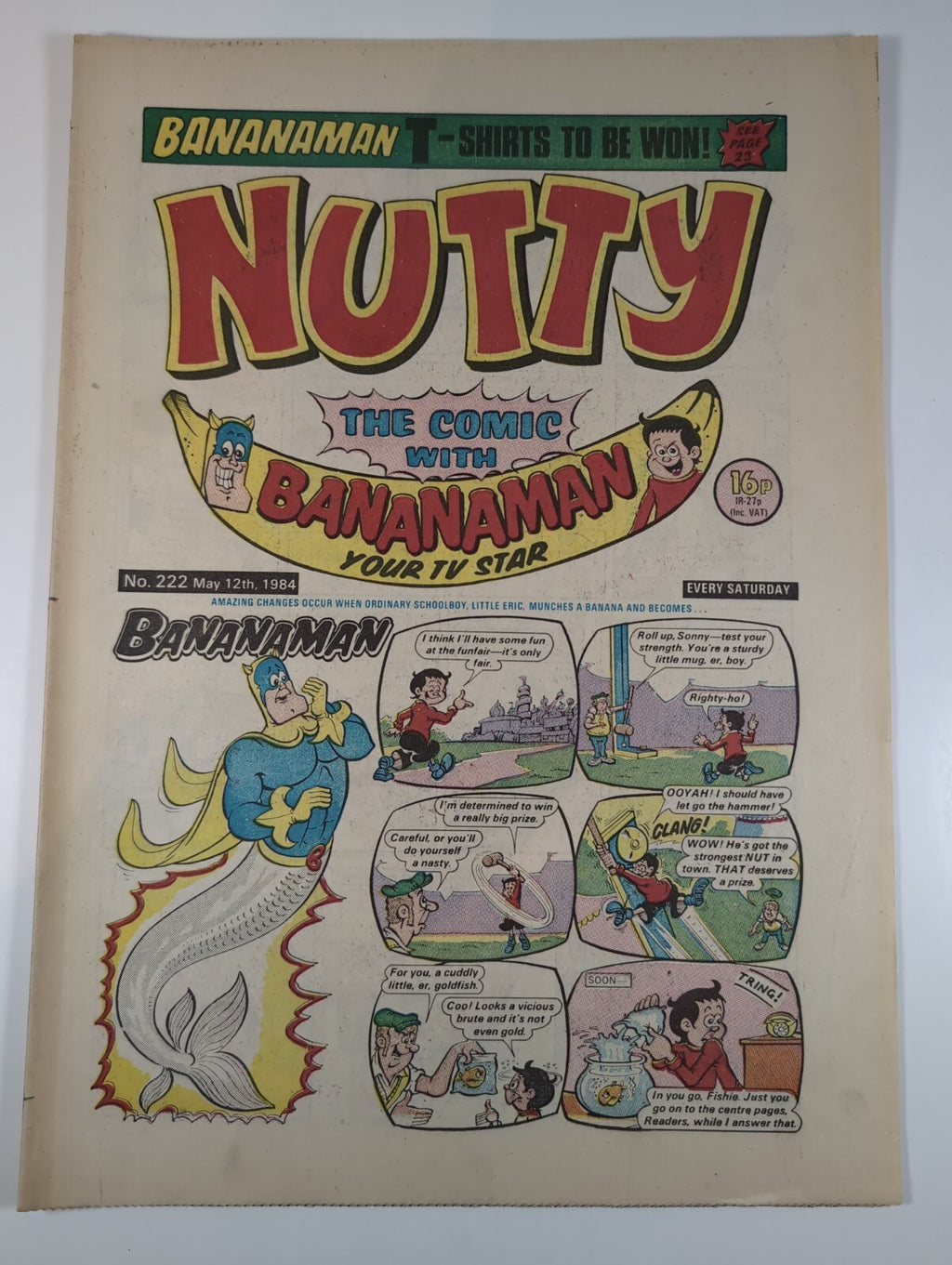 Nutty Comic Featuring Bananaman Issue No. 222 12th May 1984 Vintage Retro Comic