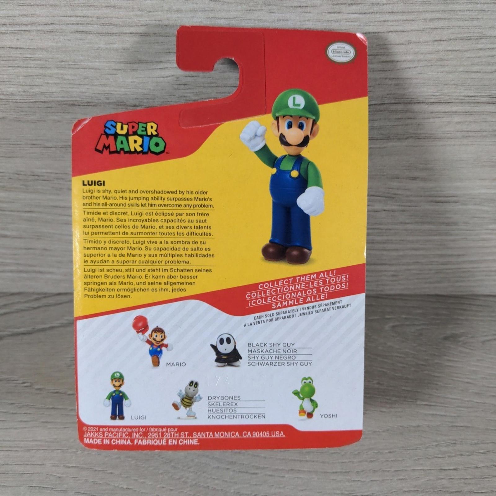 Super Mario Luigi 7cm Action Figure Jakks Pacific - Factory Sealed Pack