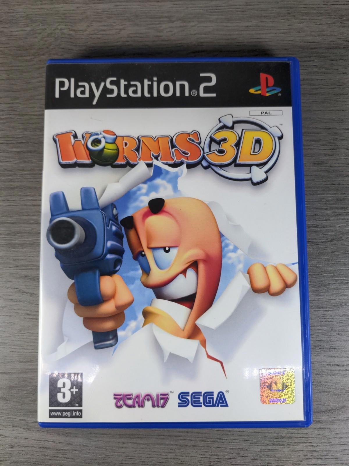 Worms 3D Playstation 2 PS2 Game + Manual Tested & Working