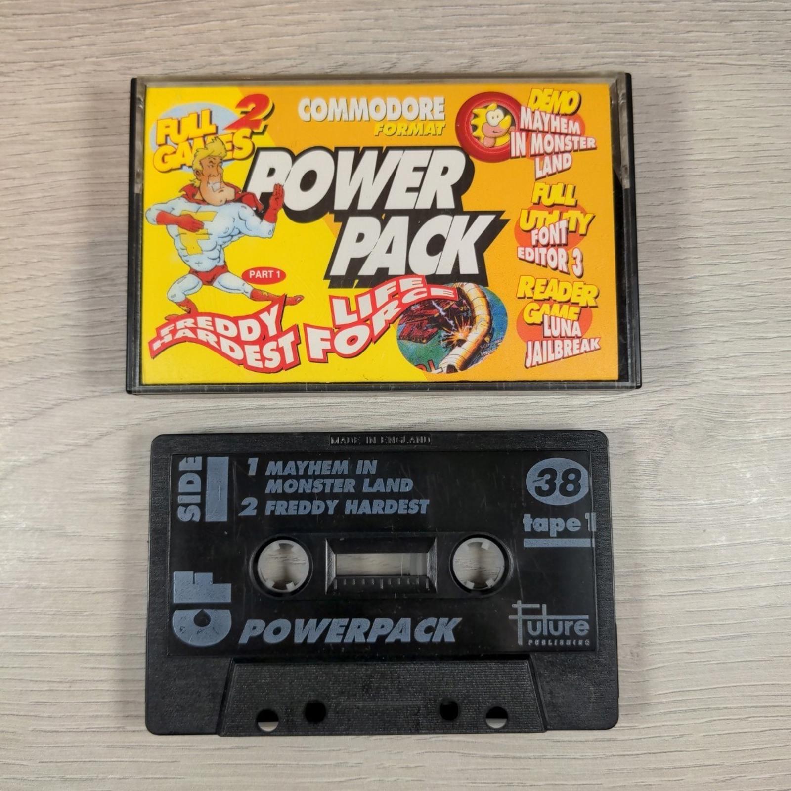 The CF Power Pack Tape 38 Commodore 64 C64 Video Game Cassette Tested & Working