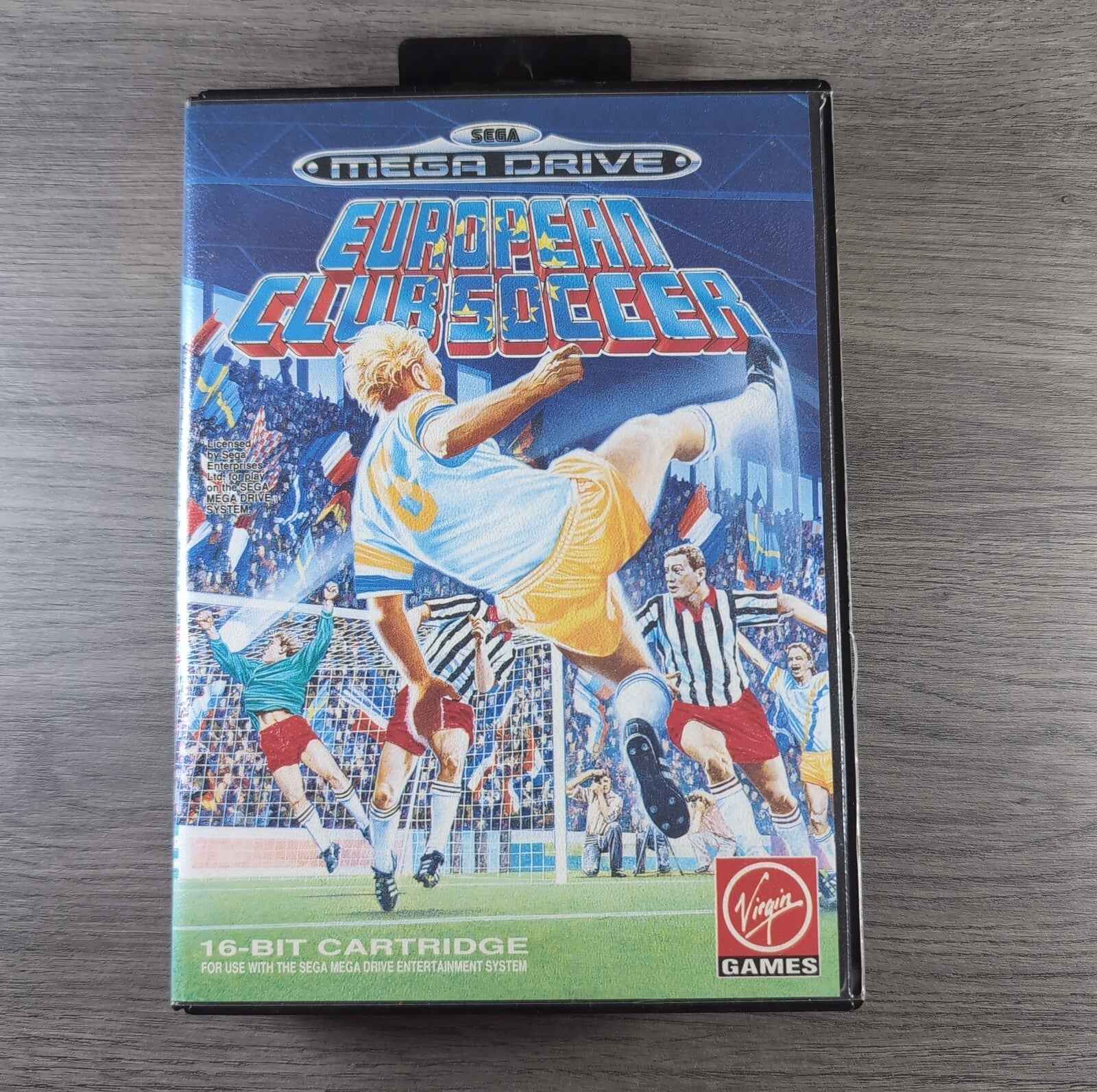 European Club Soccer Sega Mega Drive Game Tested & Working UK Pal Region CIB