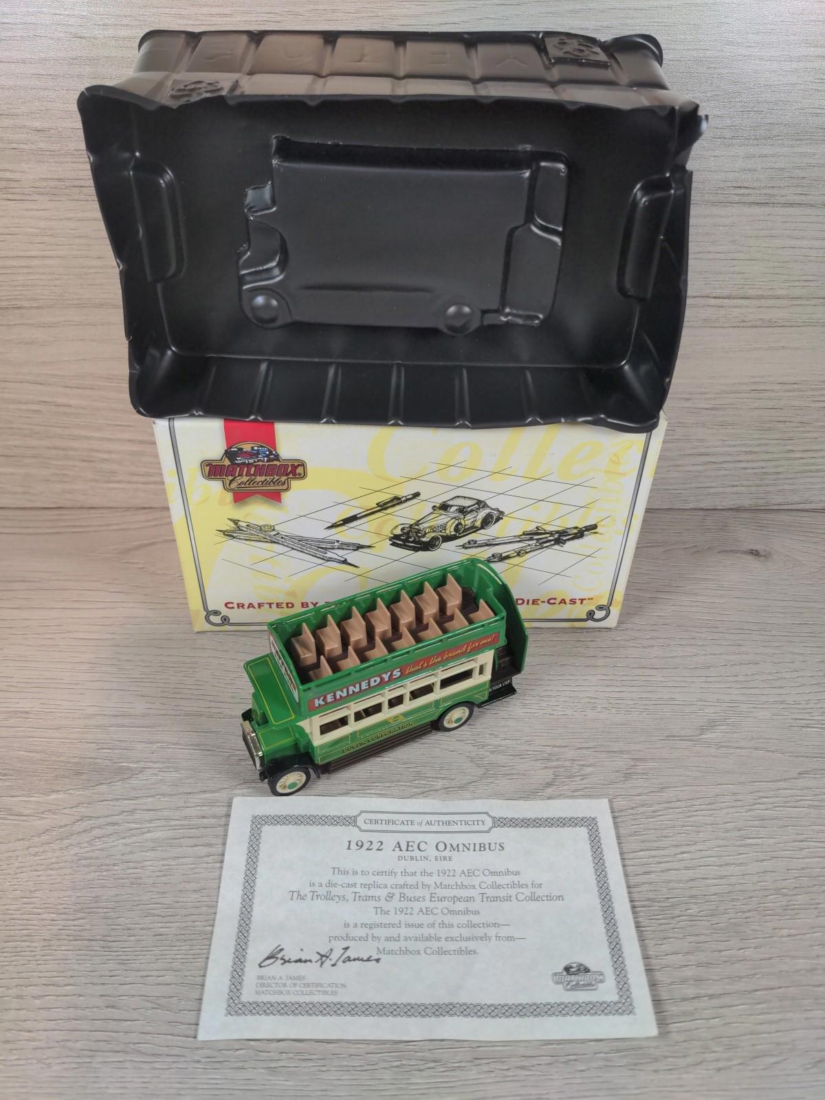 Matchbox Collectables 1922 AEC Omnibus Diecast Model YET05-M 1995 Vintage Bus