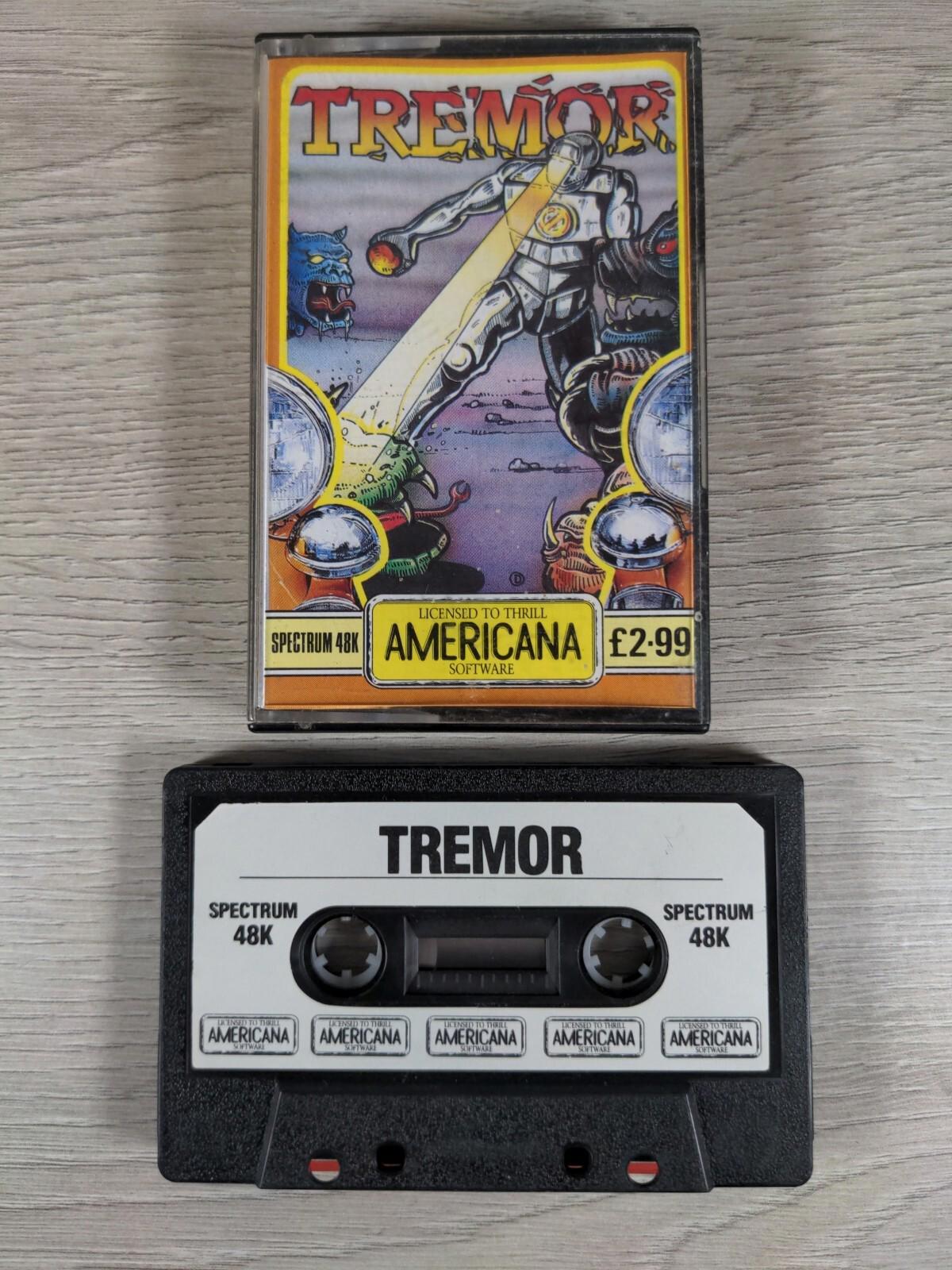 Tremor ZX Spectrum 48K Video Game Cassette Americana Software Tested & Working