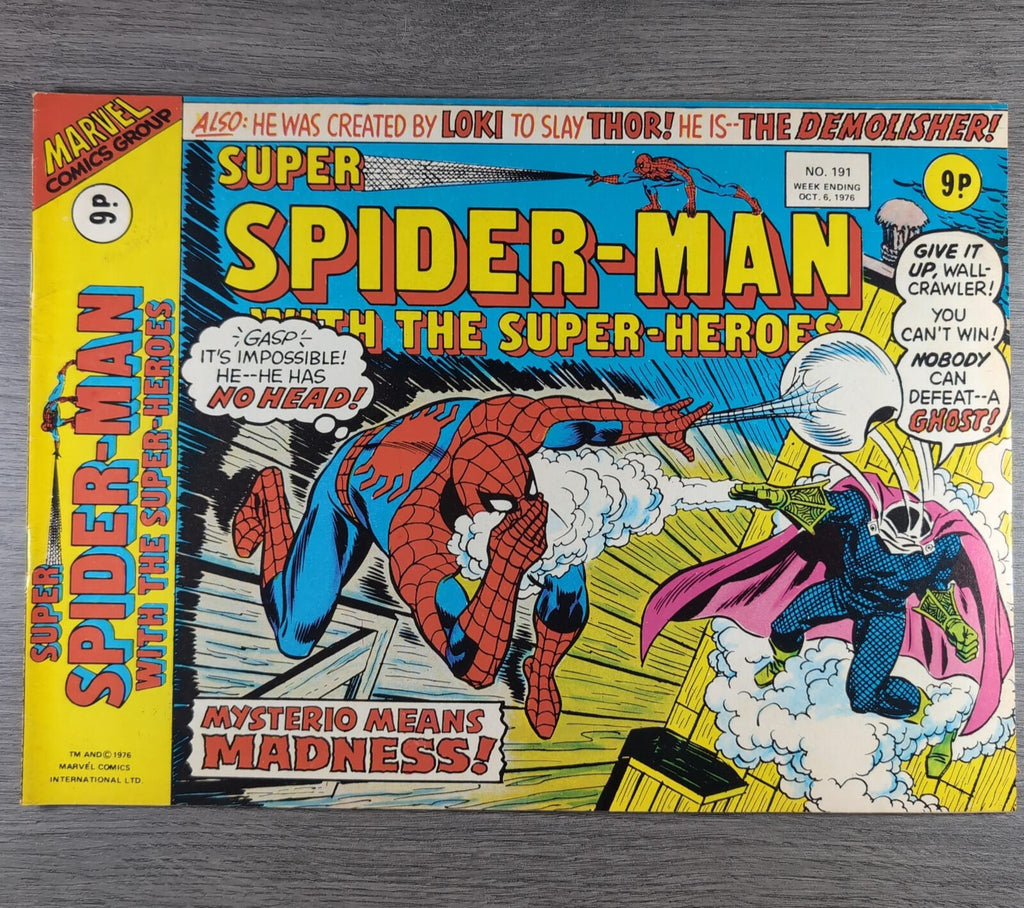 Super Spider-Man With The Super Heroes No. 191 Marvel Comics 6th October 1976