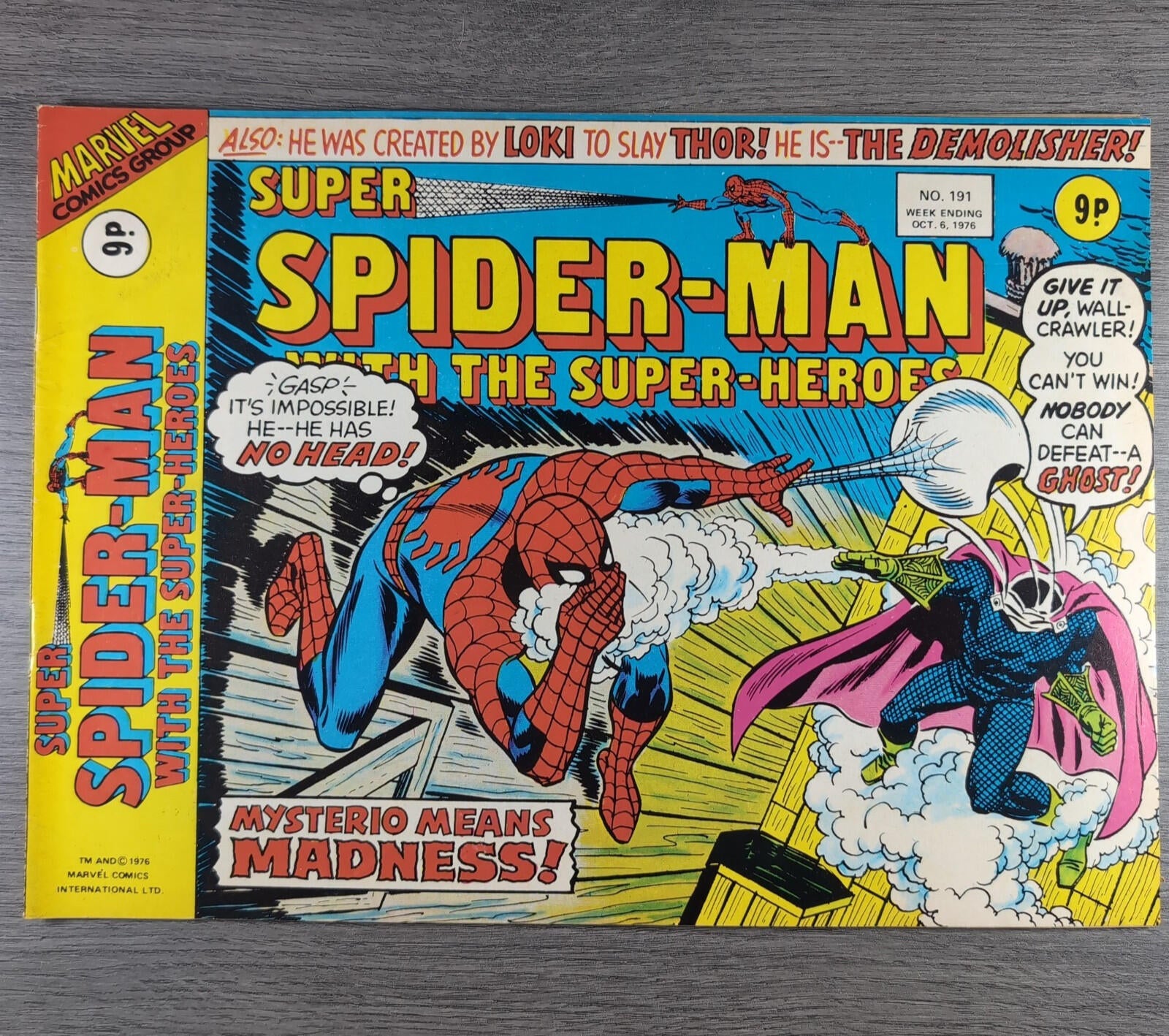 Super Spider-Man With The Super Heroes No. 191 Marvel Comics 6th October 1976