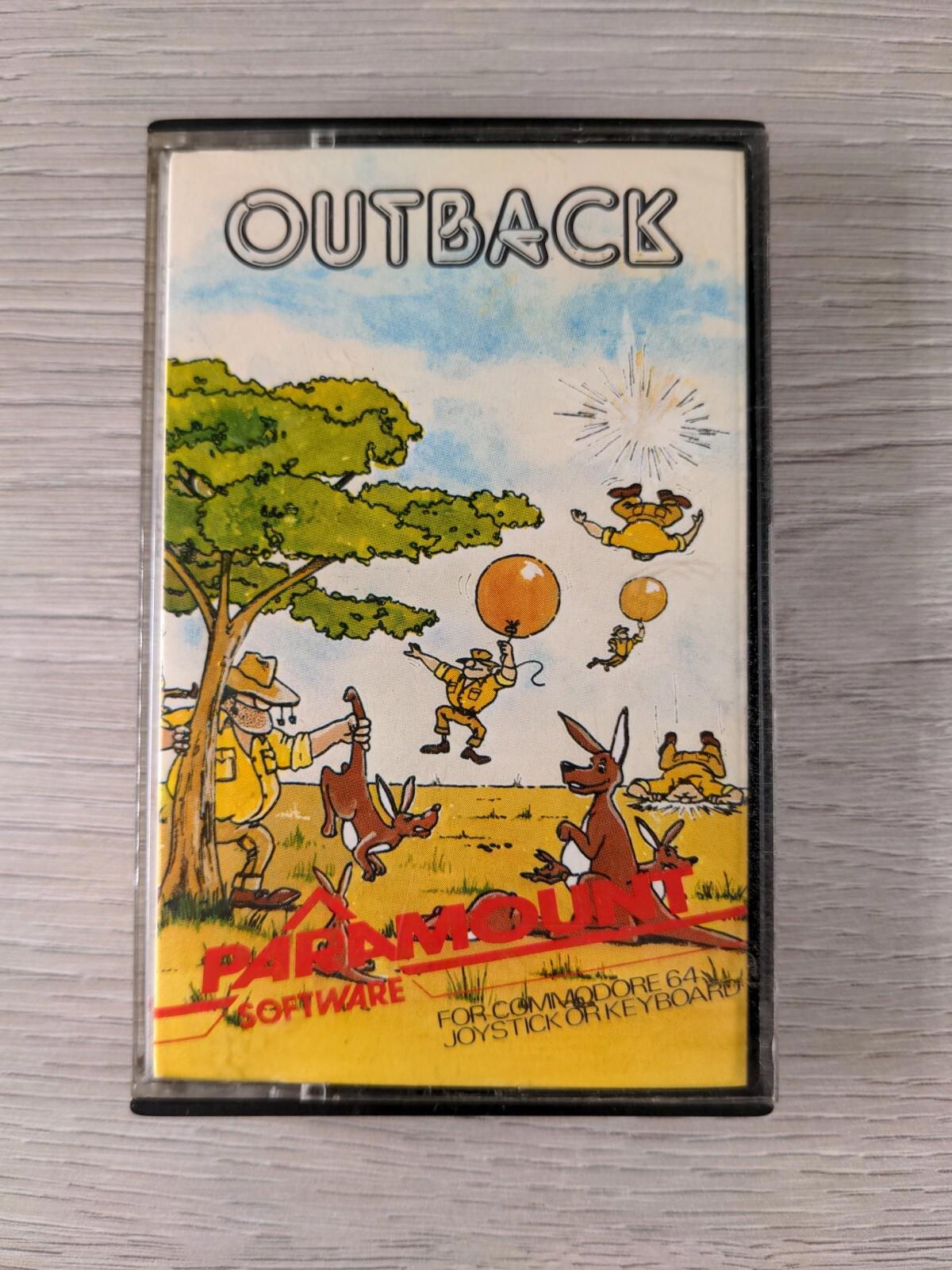 Outback Commodore 64 C64 Video Game Cassette Tested & Working