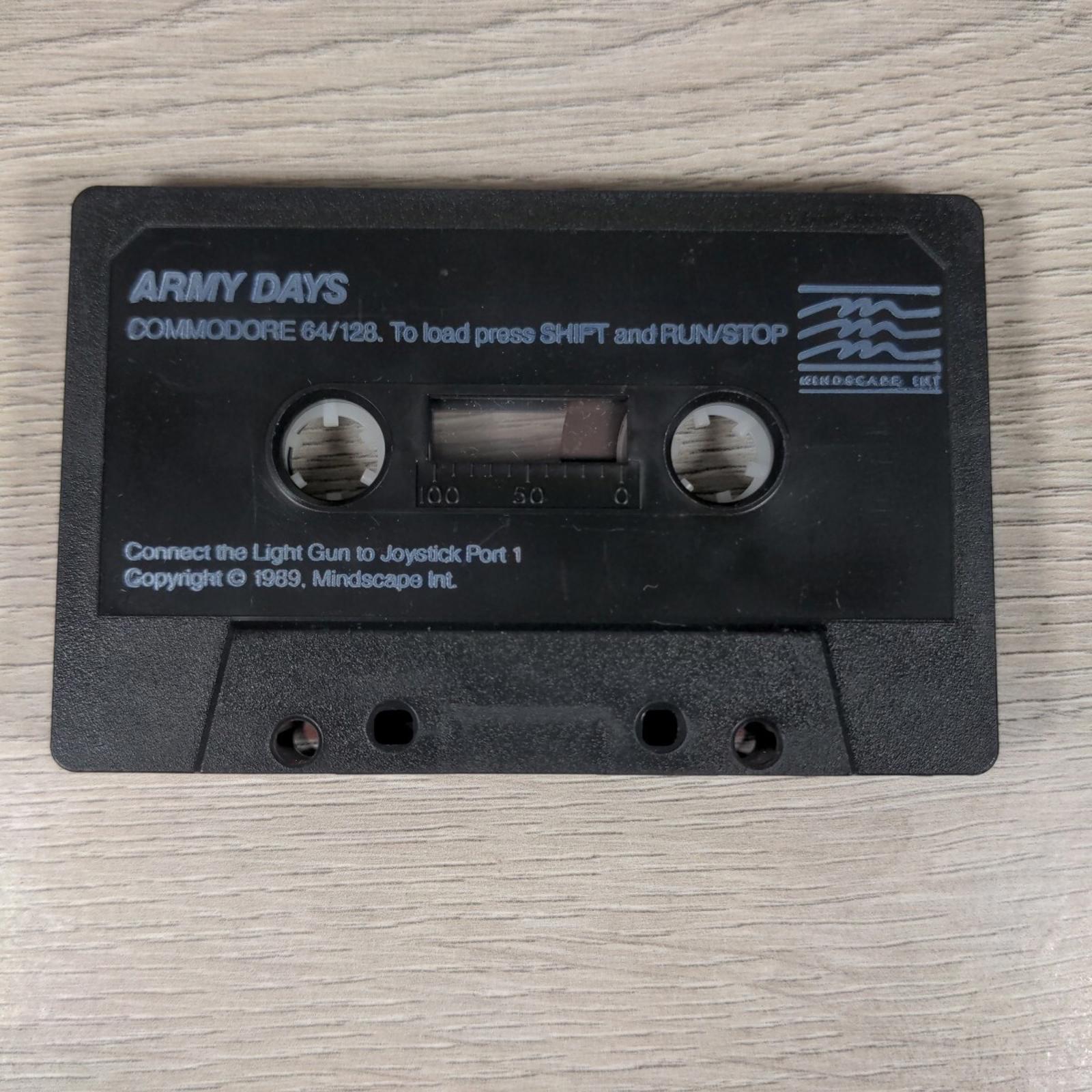 Army Days Commodore 64 C64 Video Game Cassette Light Fantastic Tested & Working