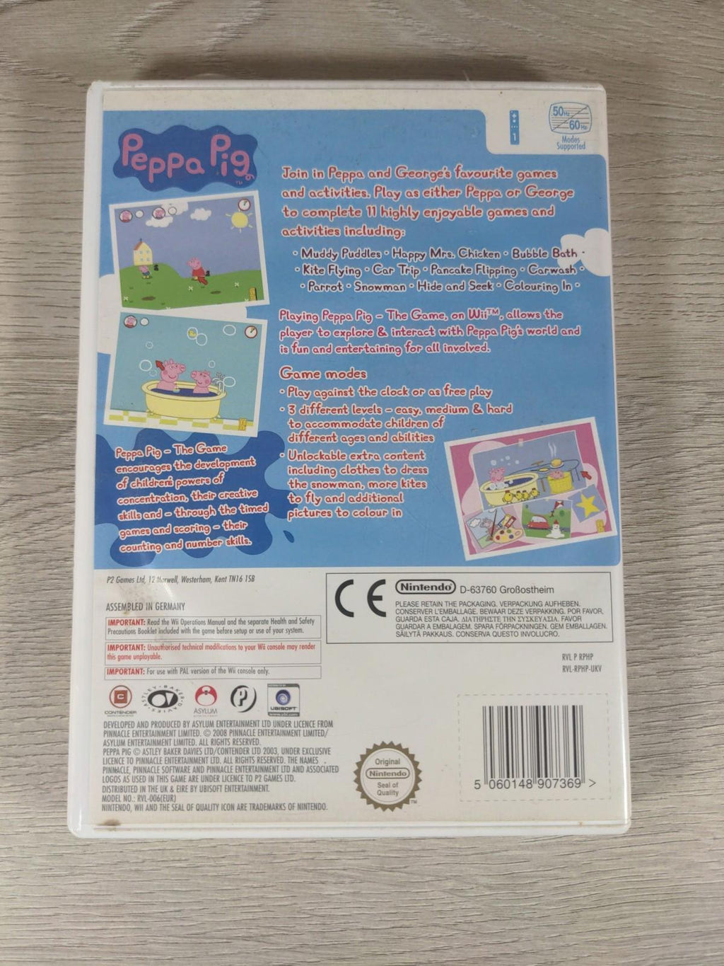 Peppa Pig The Game Nintendo Wii Game PAL Pegi 3+ Manual Included