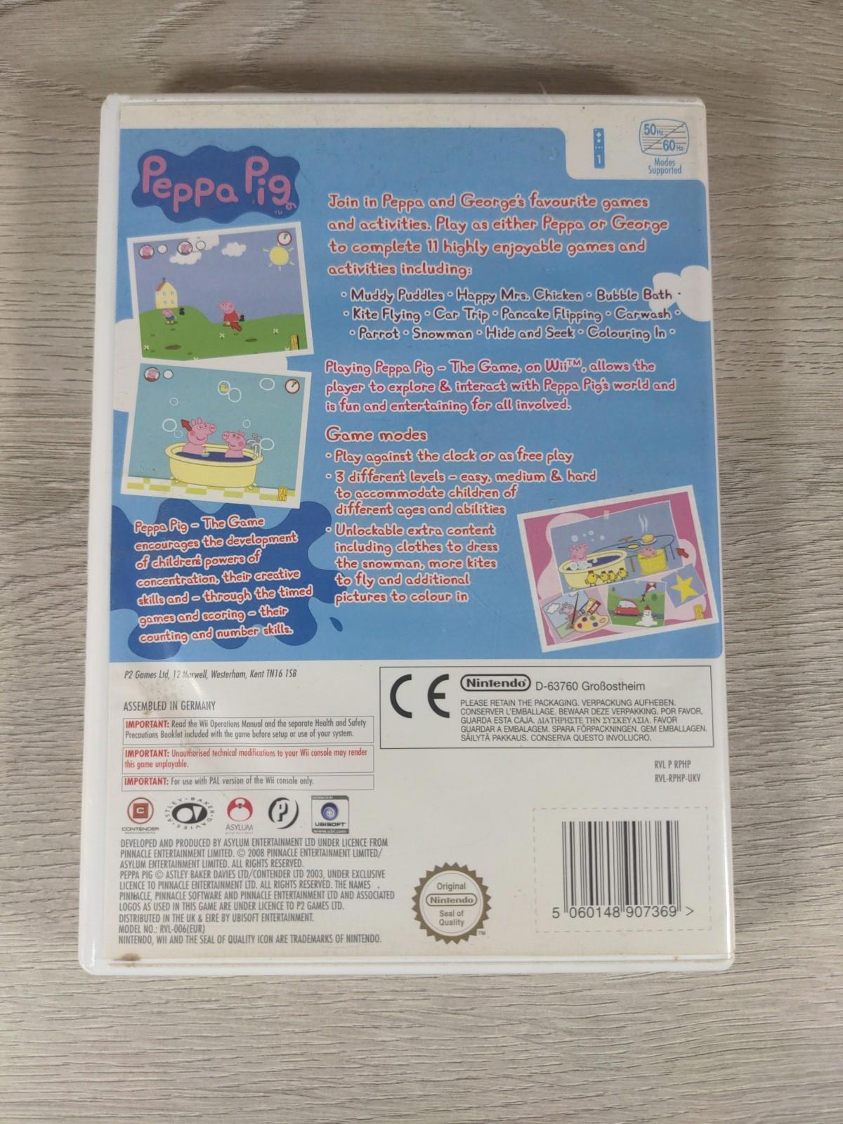 Peppa Pig The Game Nintendo Wii Game PAL Pegi 3+ Manual Included