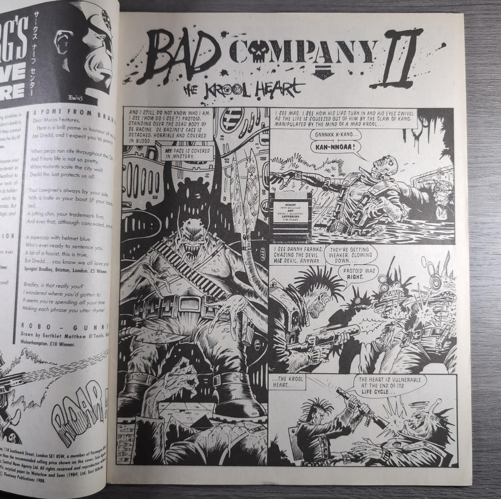 2000AD Prog 583 Featuring Judge Dredd 16th July 1988 Vintage Comic