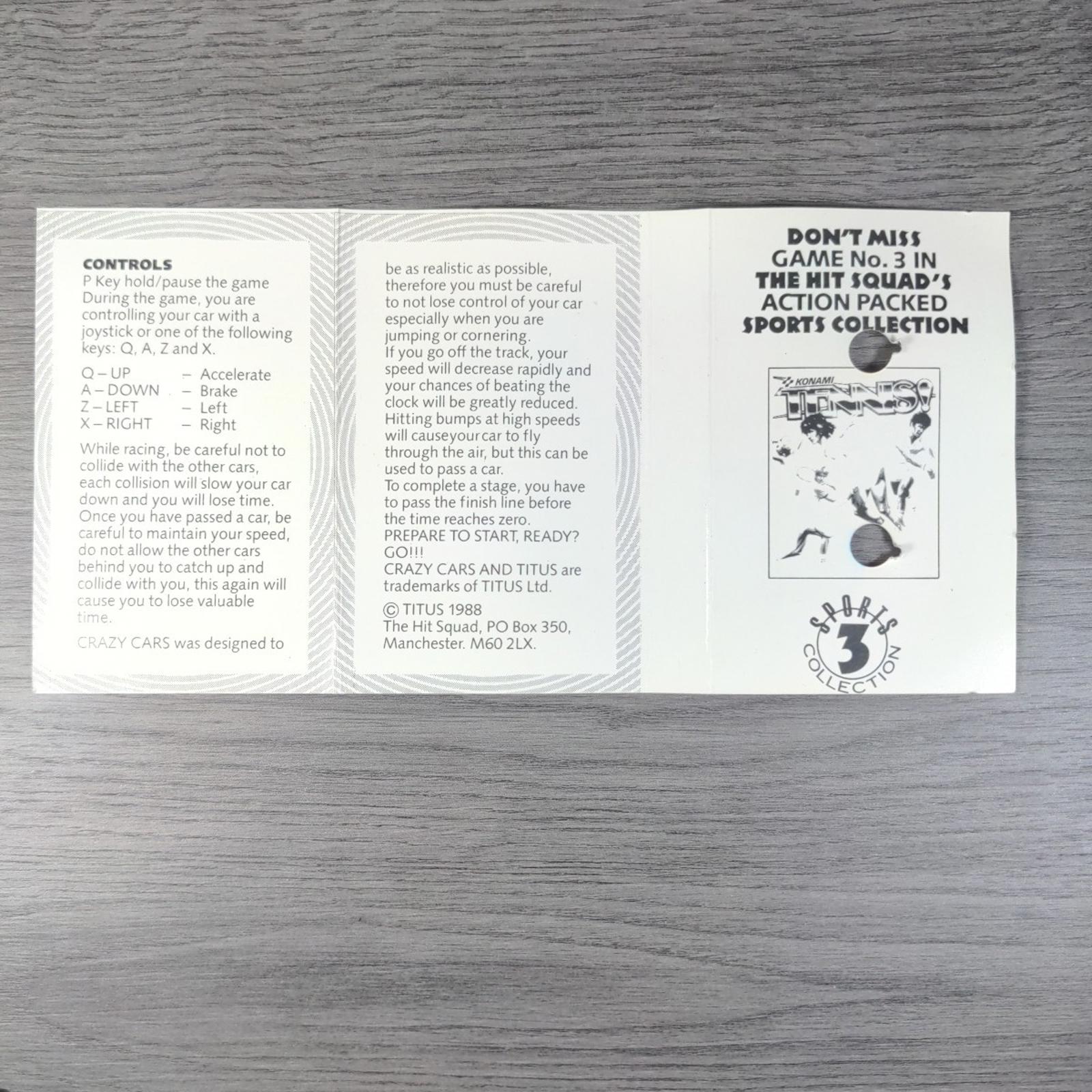 Crazy Cars  ZX Spectrum 48/128K Game Cassette The Hit Squad Tested & Working - Retrorama UK