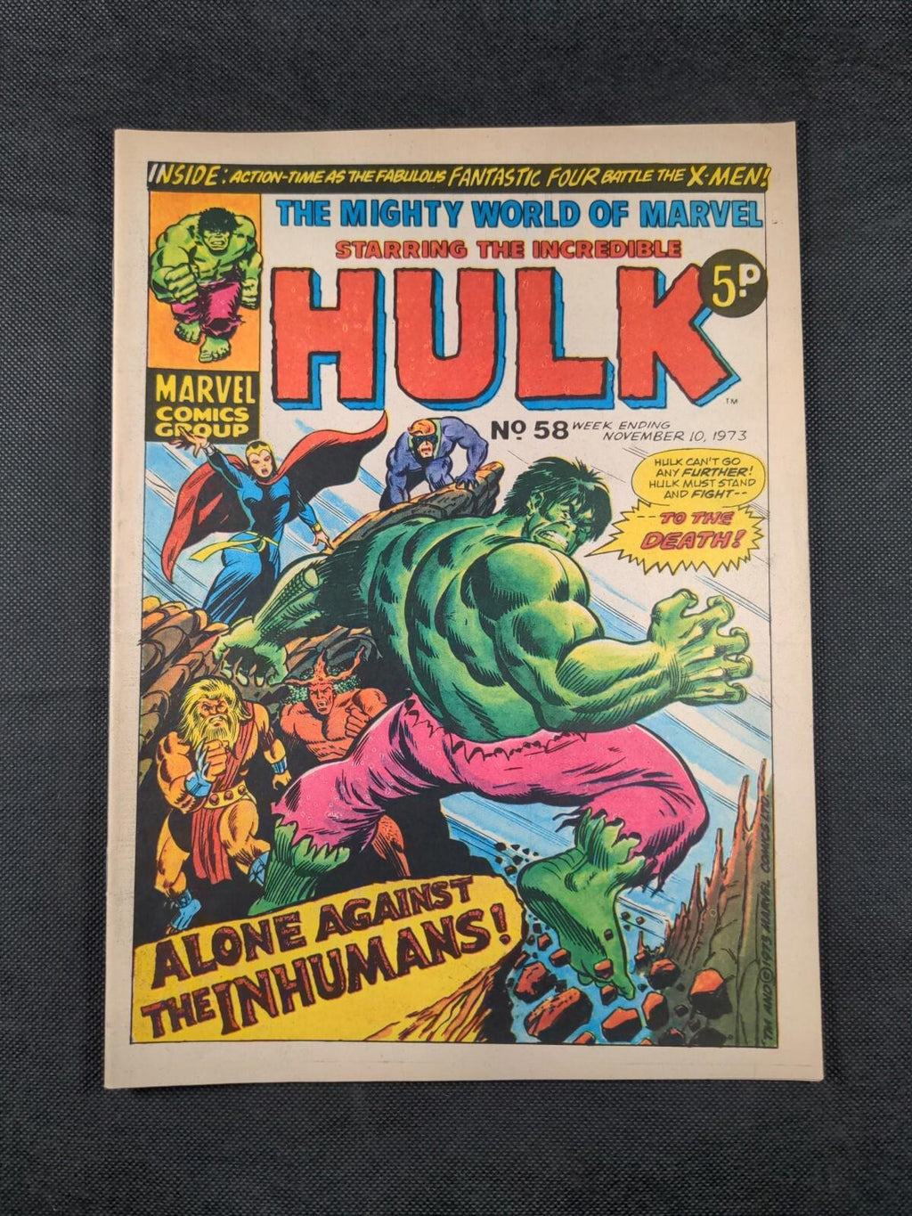 Mighty World of Marvel Issue No 58 November 1973 Vintage Marvel UK Comic - Retrorama UK