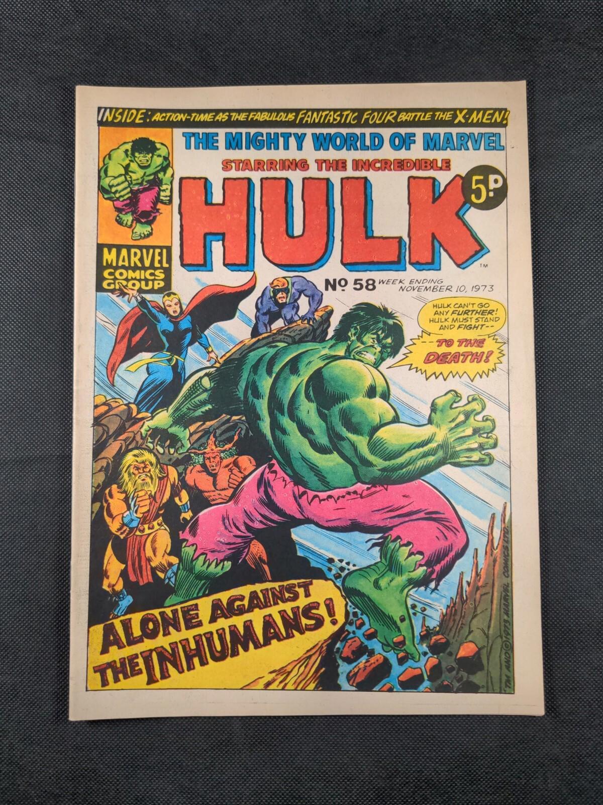 Mighty World of Marvel Issue No 58 November 1973 Vintage Marvel UK Comic - Retrorama UK